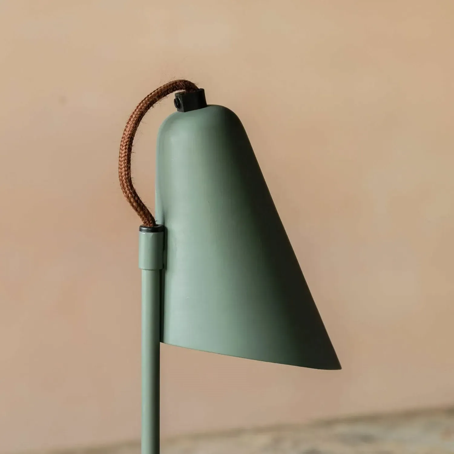 Bridewell Conical Table Lamp - Lichen Green, Iron