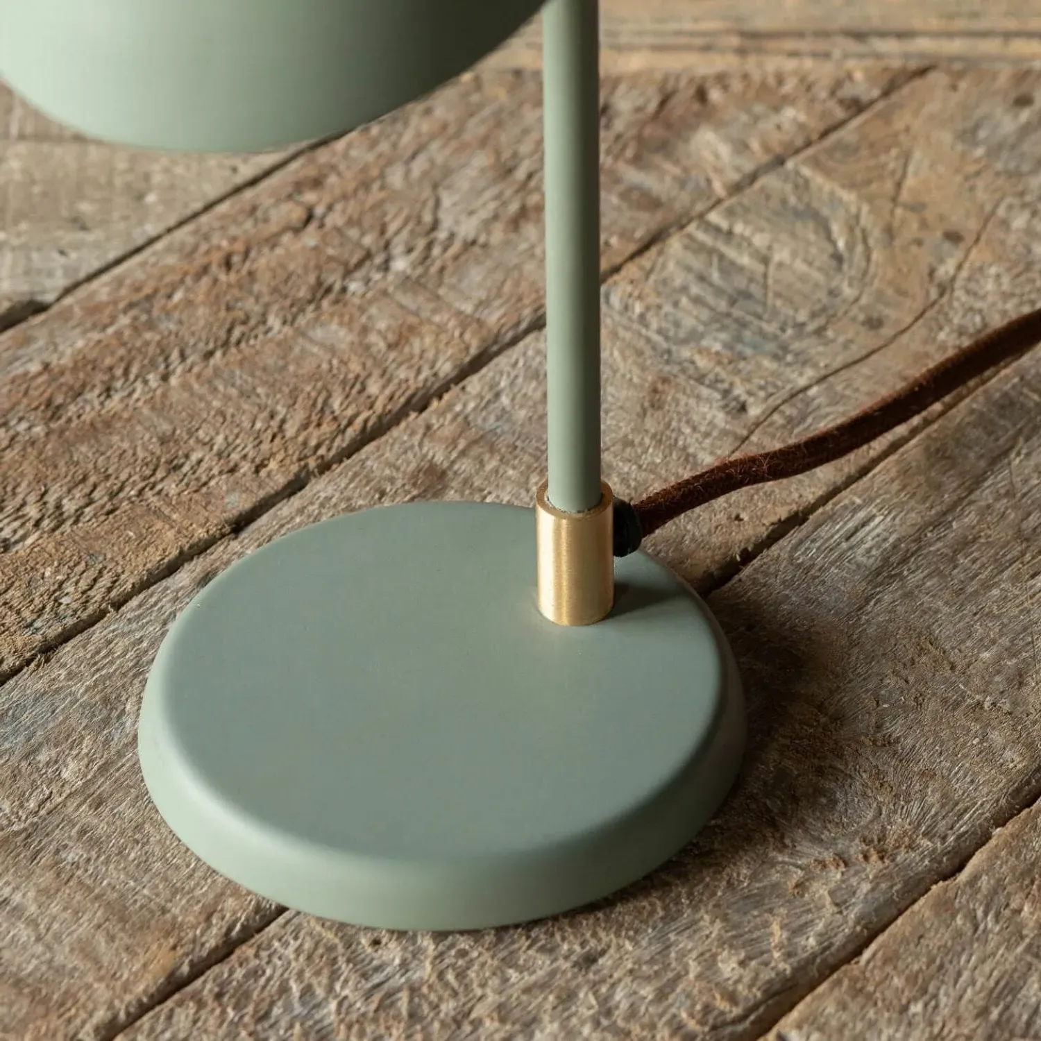 Bridewell Conical Table Lamp - Lichen Green, Iron