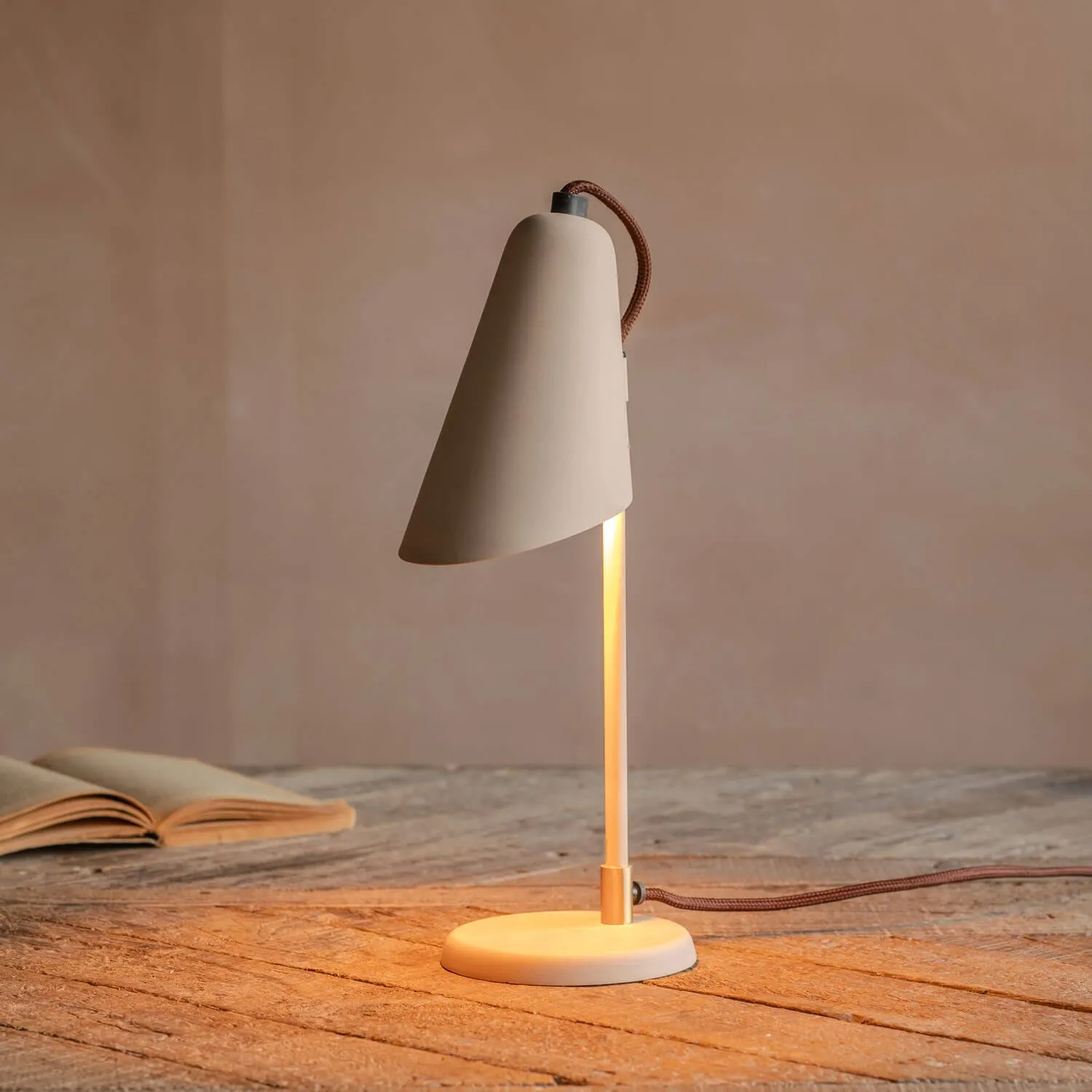 Bridewell Conical Table Lamp - Nude, Iron
