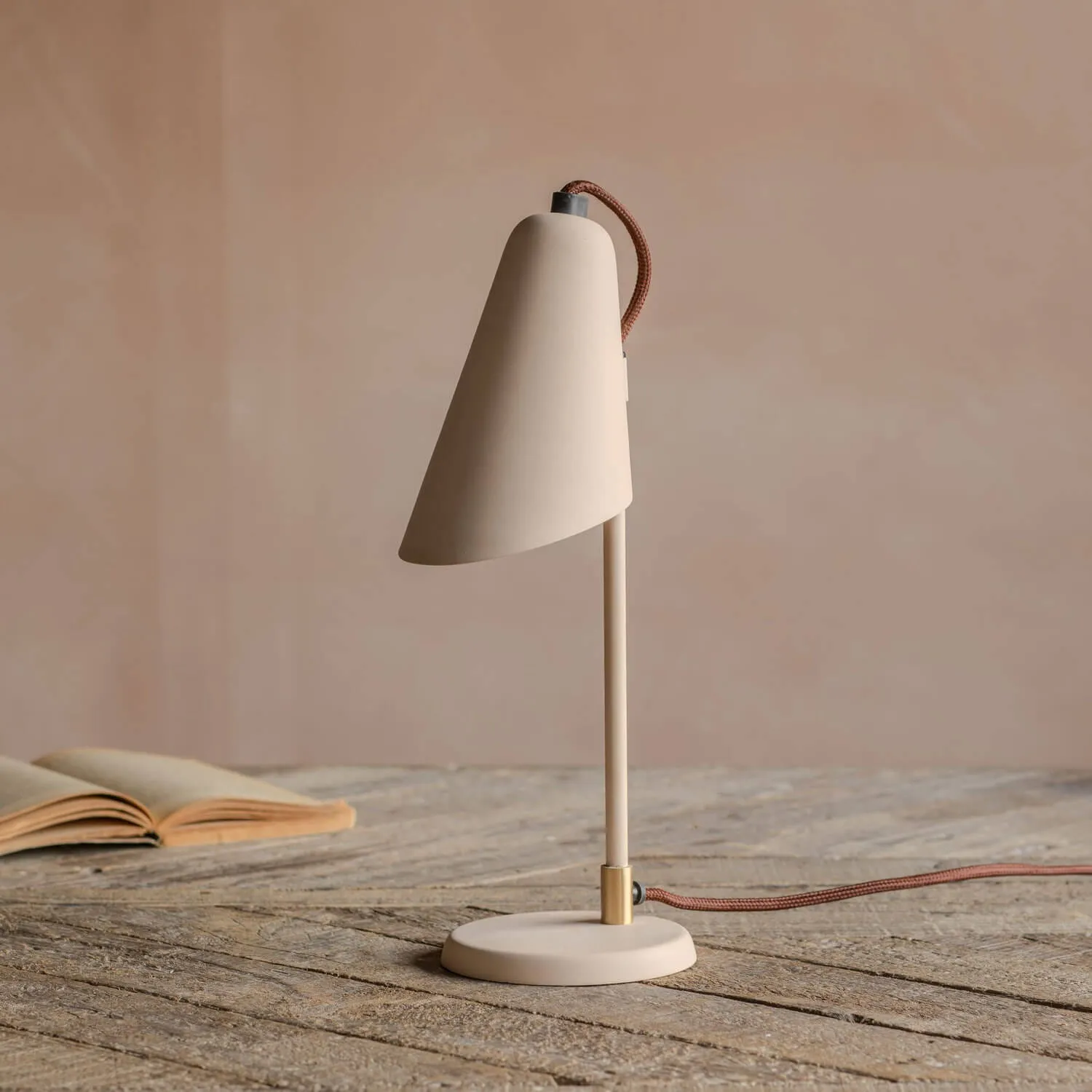 Bridewell Conical Table Lamp - Nude, Iron