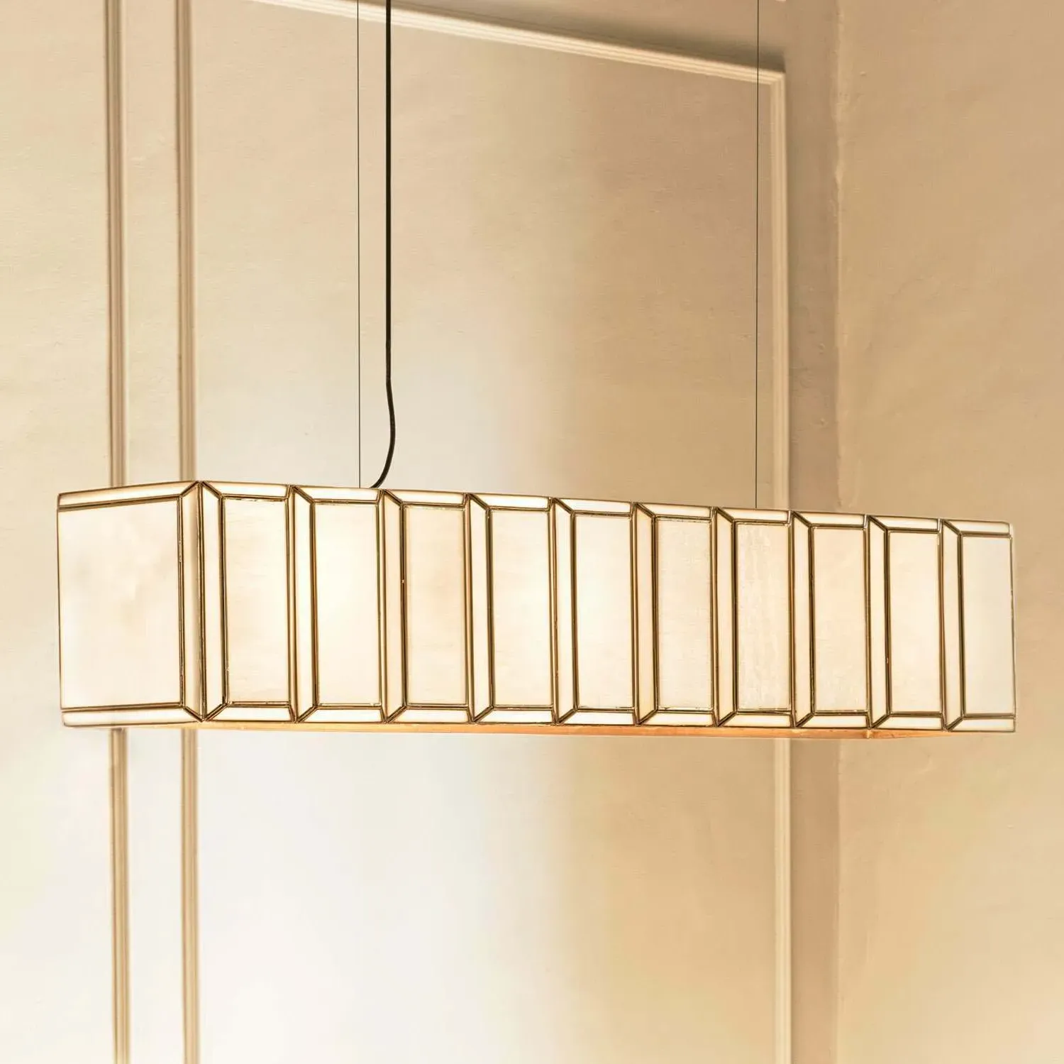 Bridgerton Island Chandelier - Frosted White, Brass image