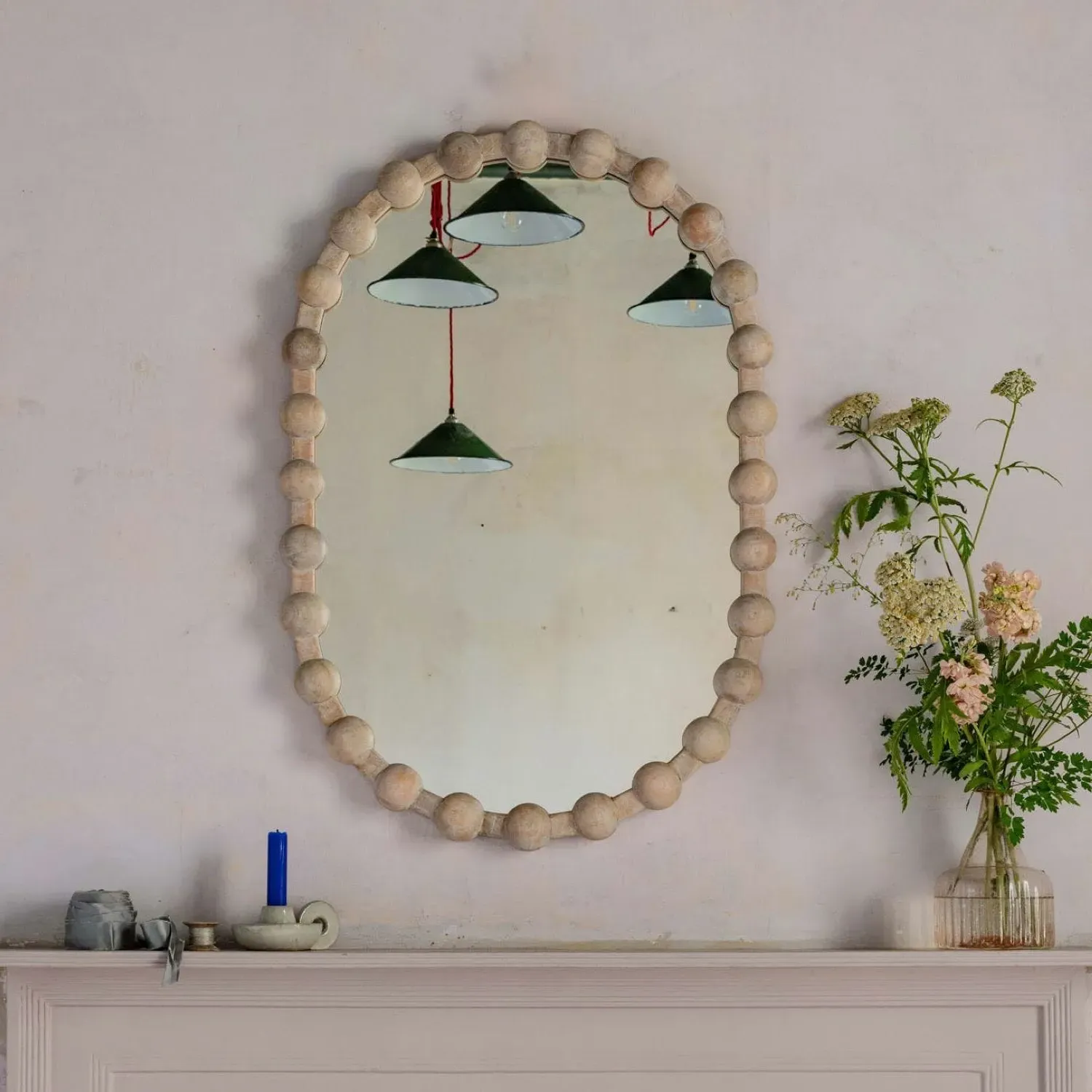 Brooklyn Oval Mirror - Natural, Mango Wood