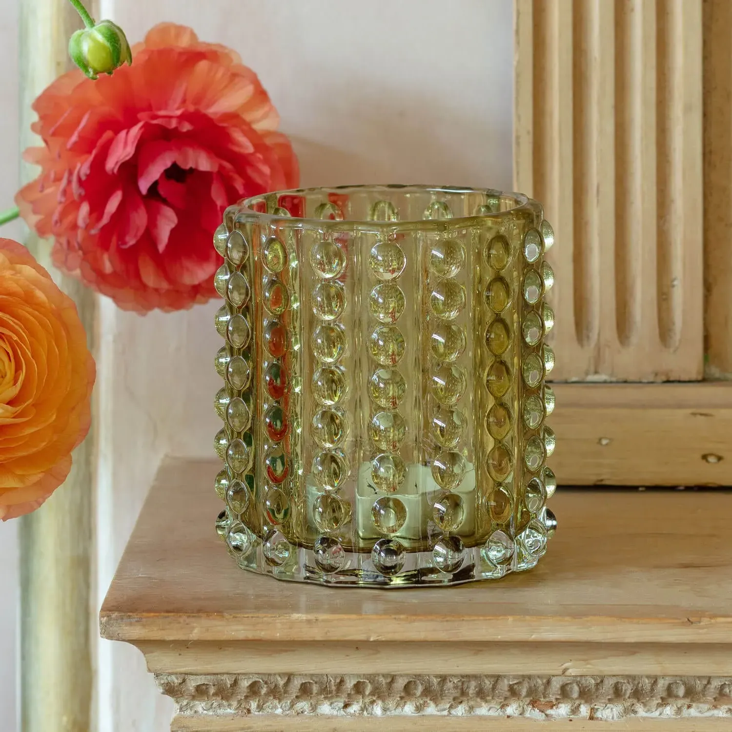 Bubble Tealight Holder - Peach