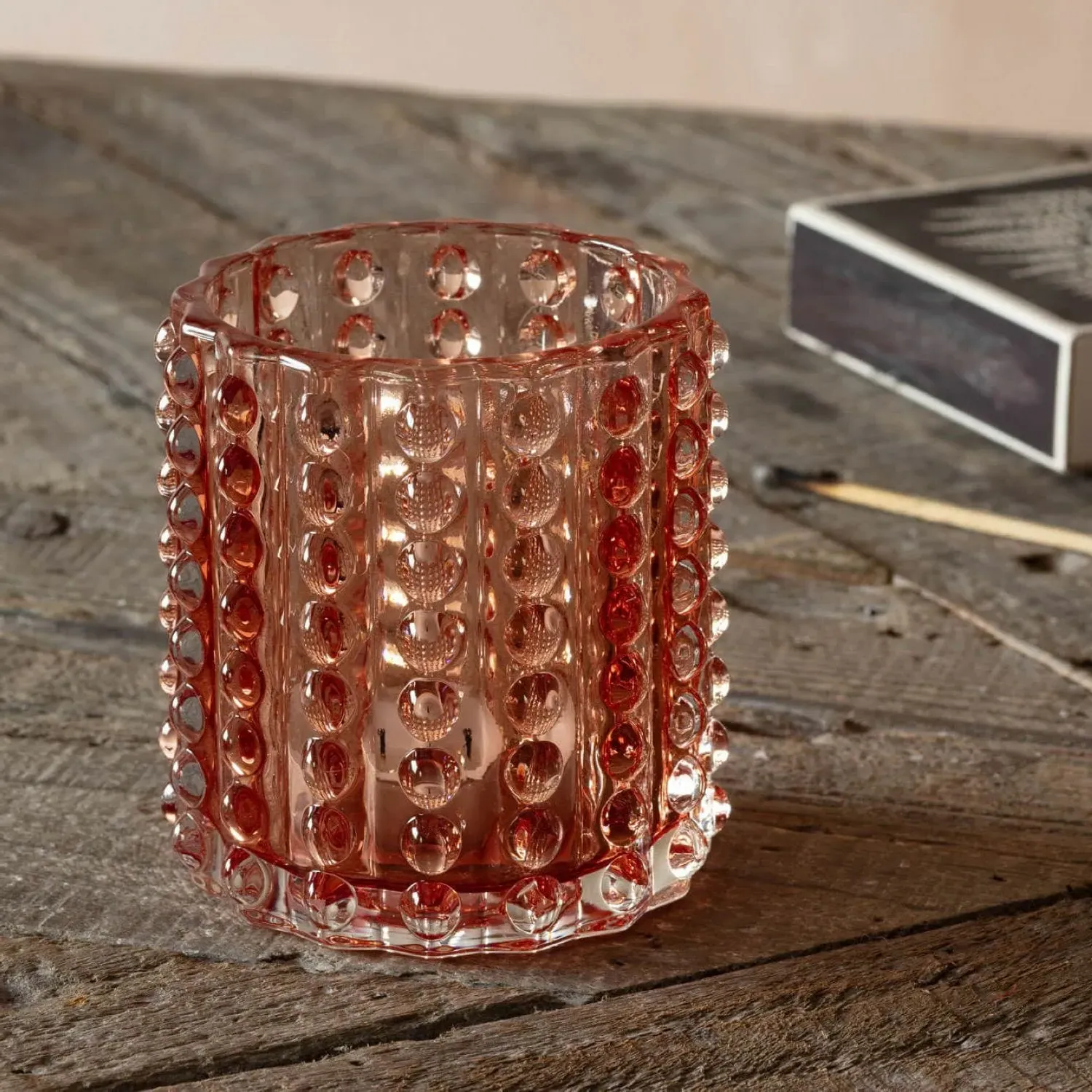 Bubble Tealight Holder - Peach