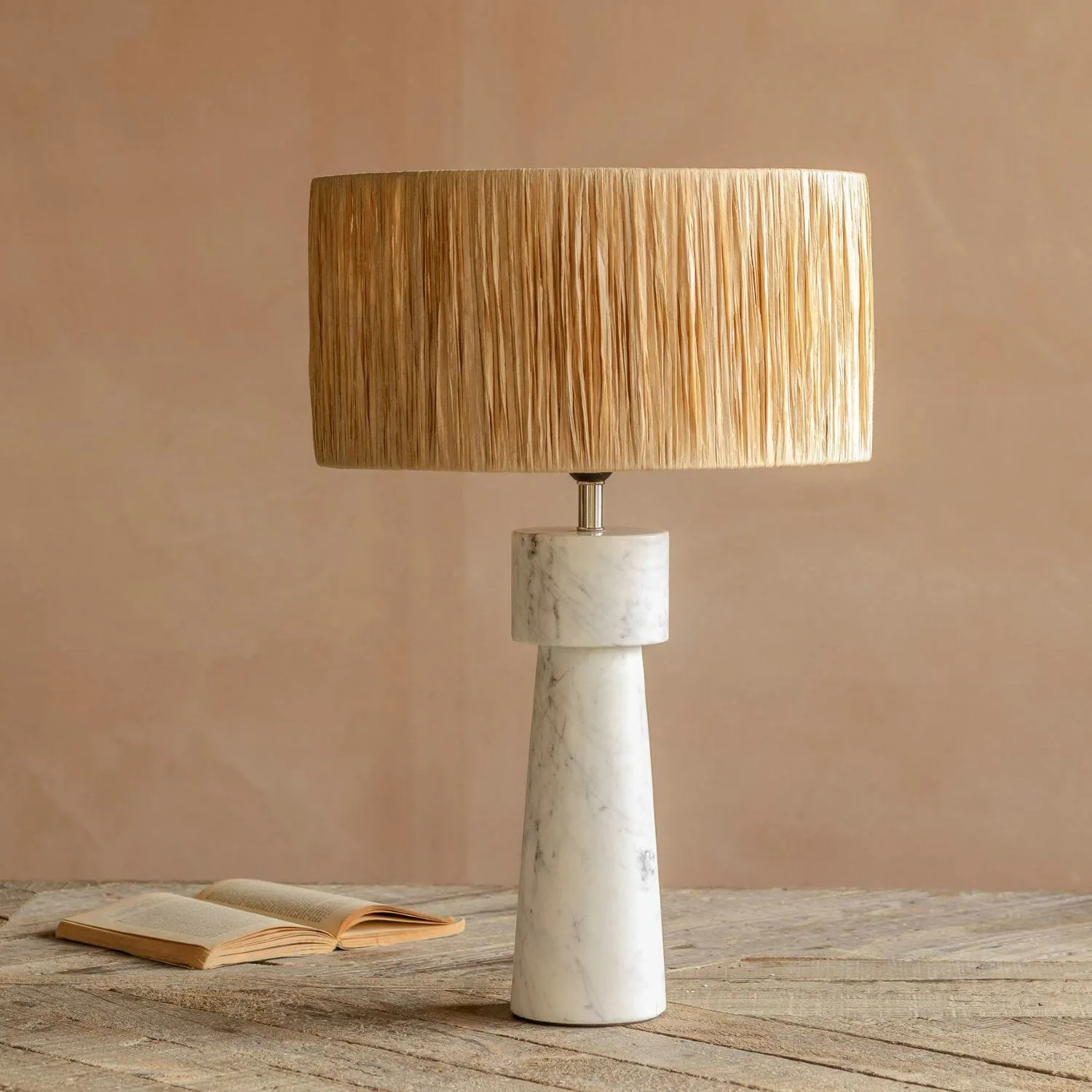 Burlington Marble Table Lamp - White