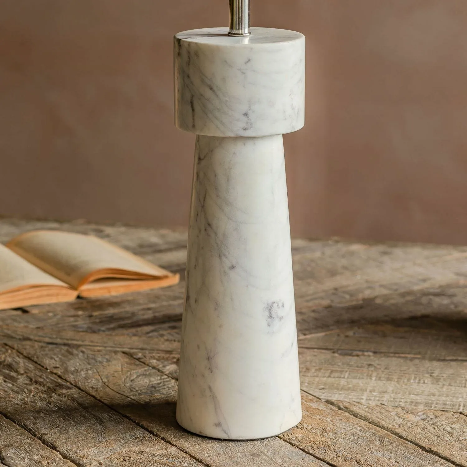 Burlington Marble Table Lamp - White