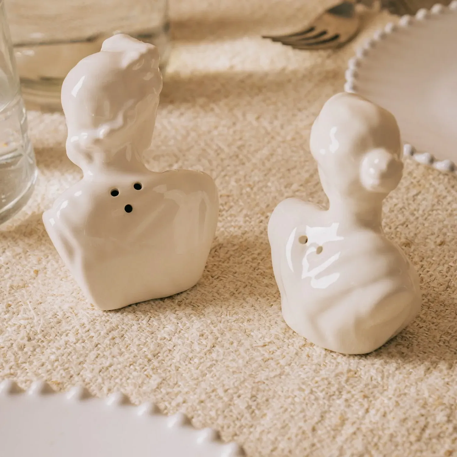 Bust Salt & Pepper Set - Porcelain