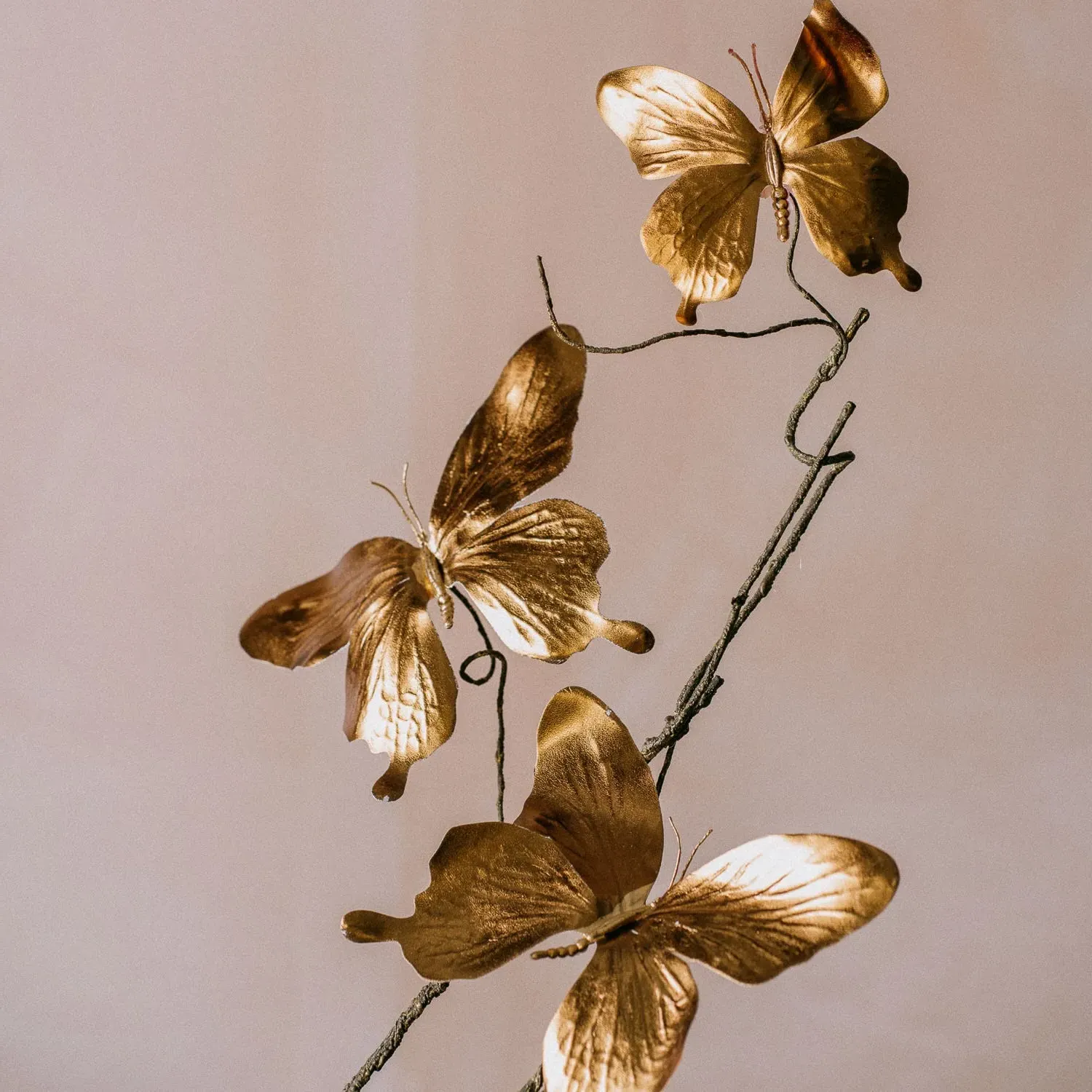 Butterfly Decorative Stem - Gold