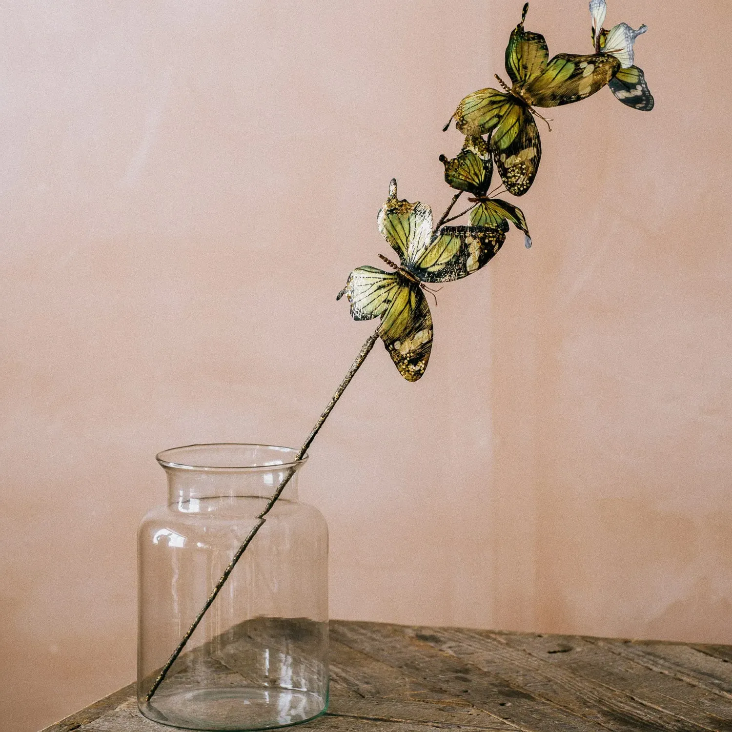 Butterfly Decorative Twig - Green