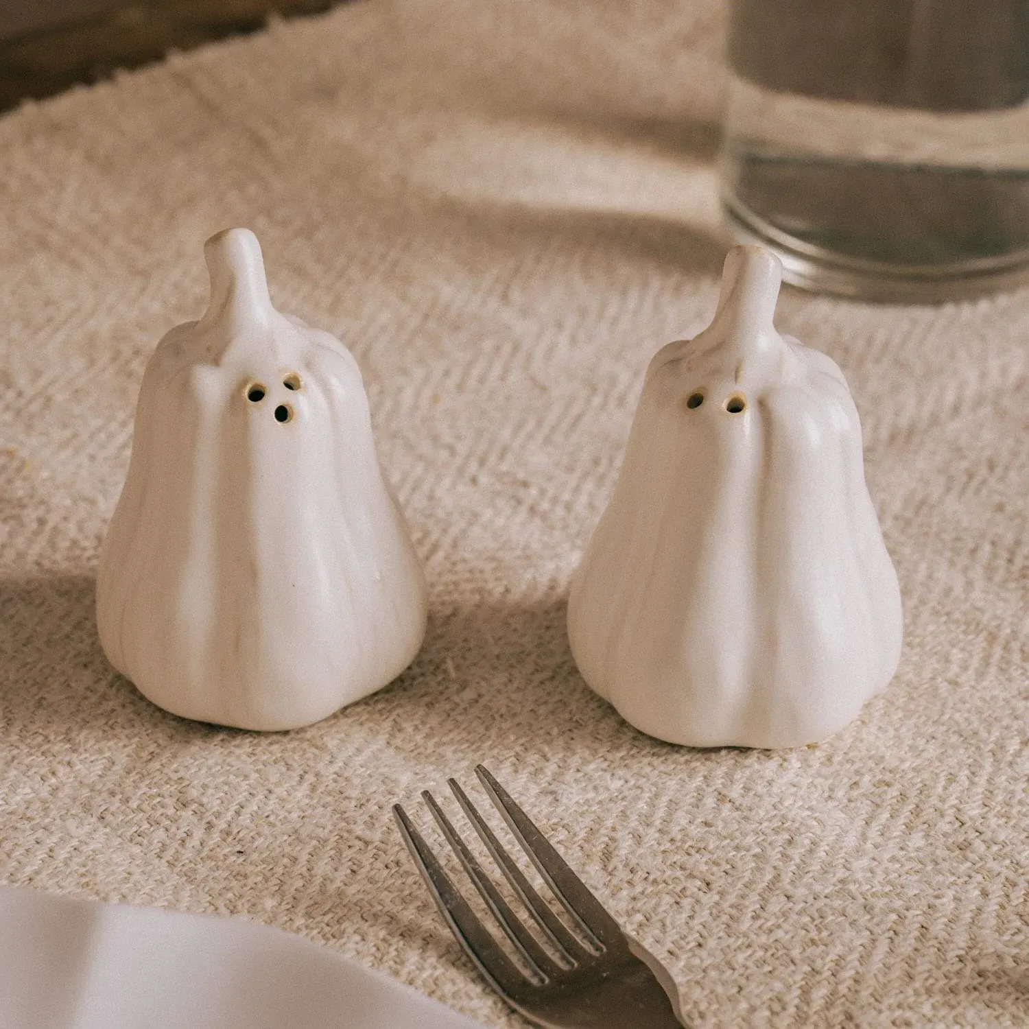Butternut Squash Salt & Pepper Shakers - White image