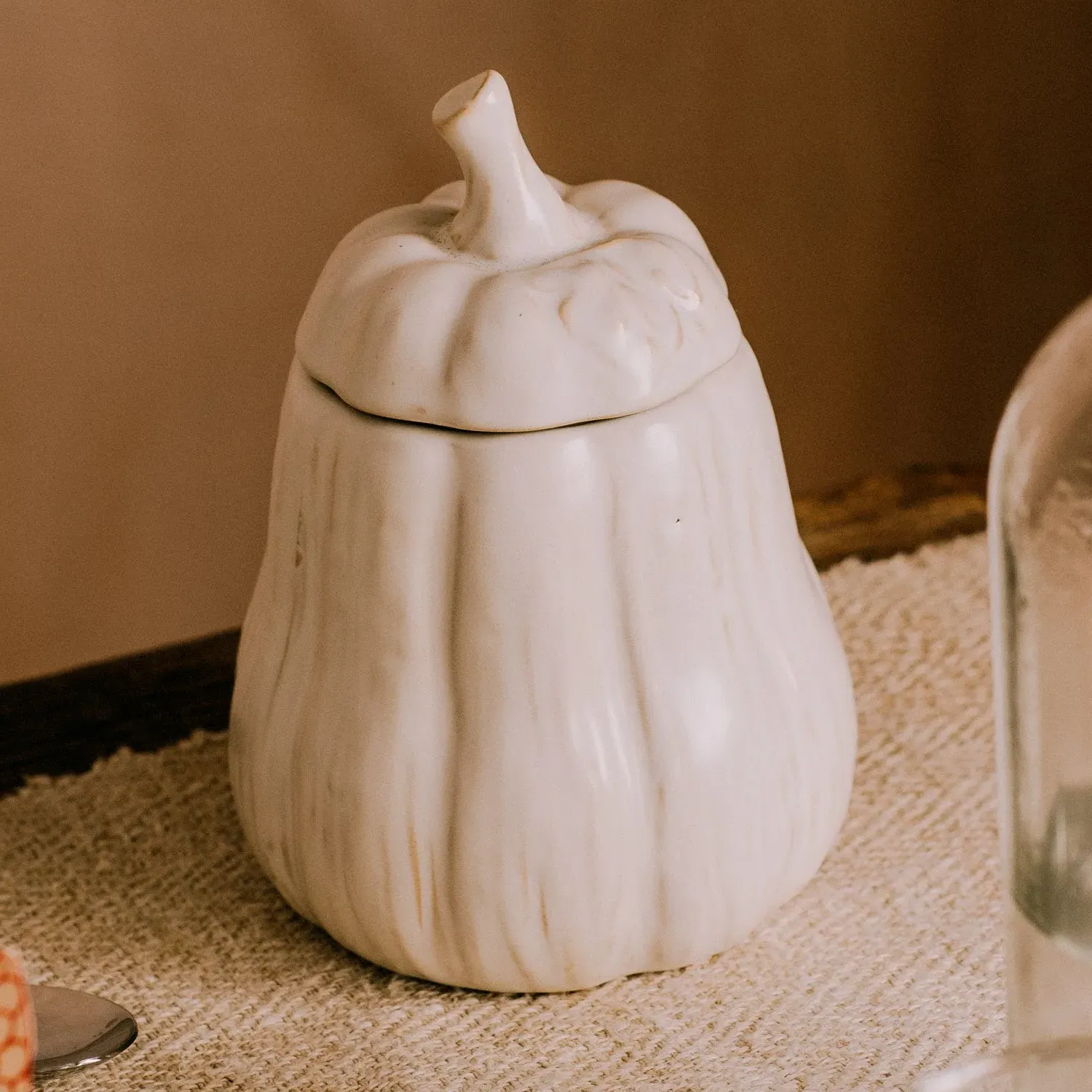 Butternut Squash Storage Jar - White