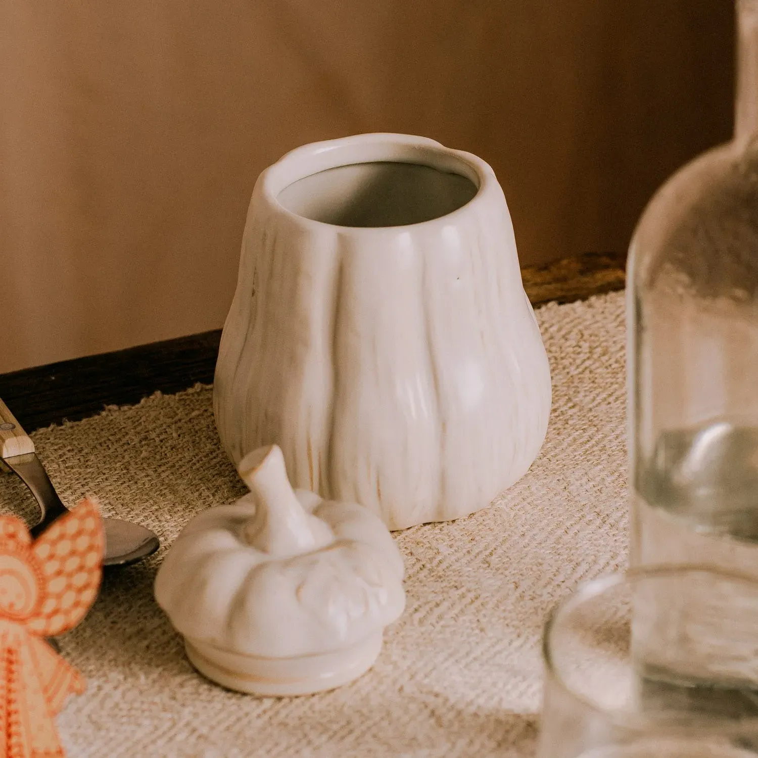 Butternut Squash Storage Jar - White