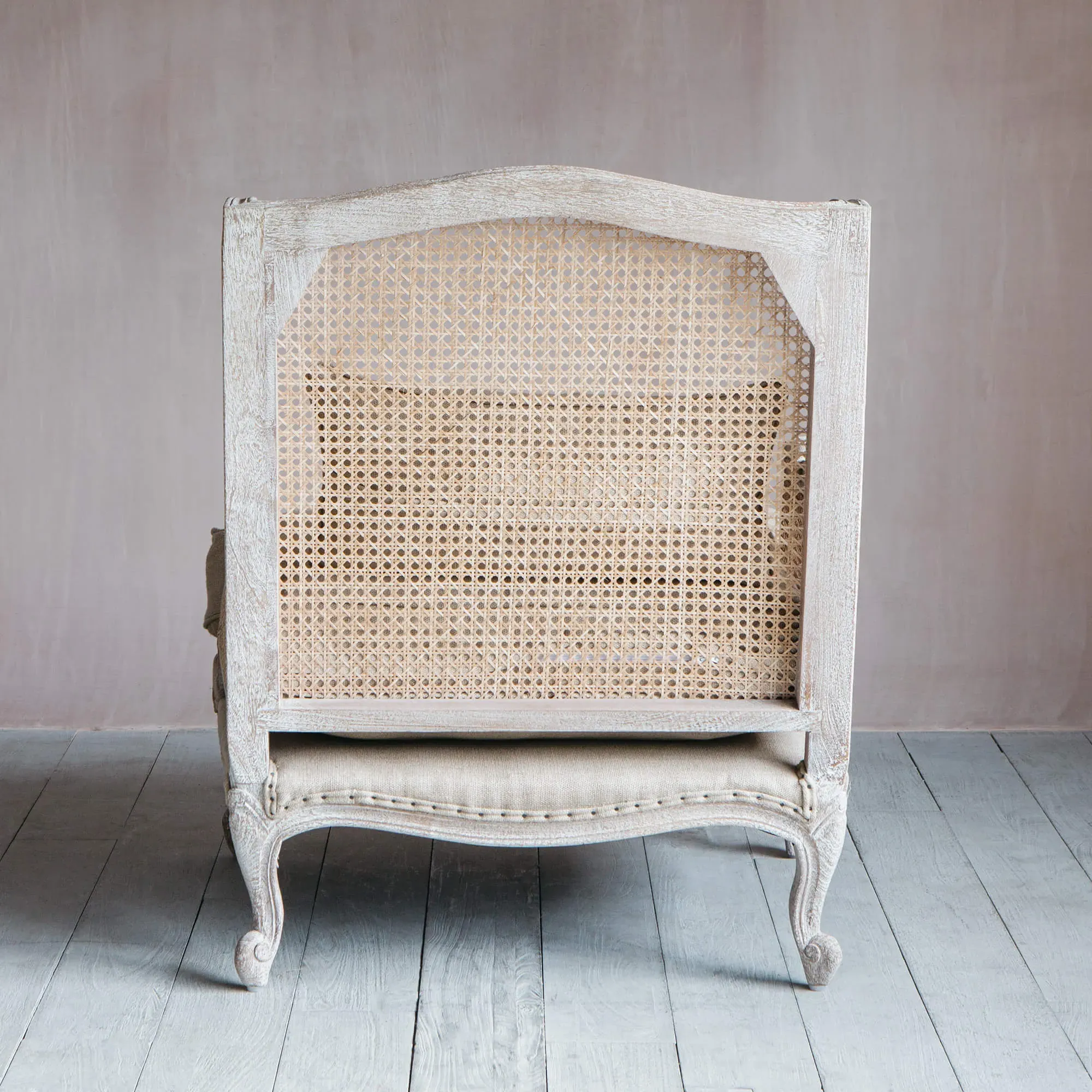 Caden Cane Armchair - Natural, Linen