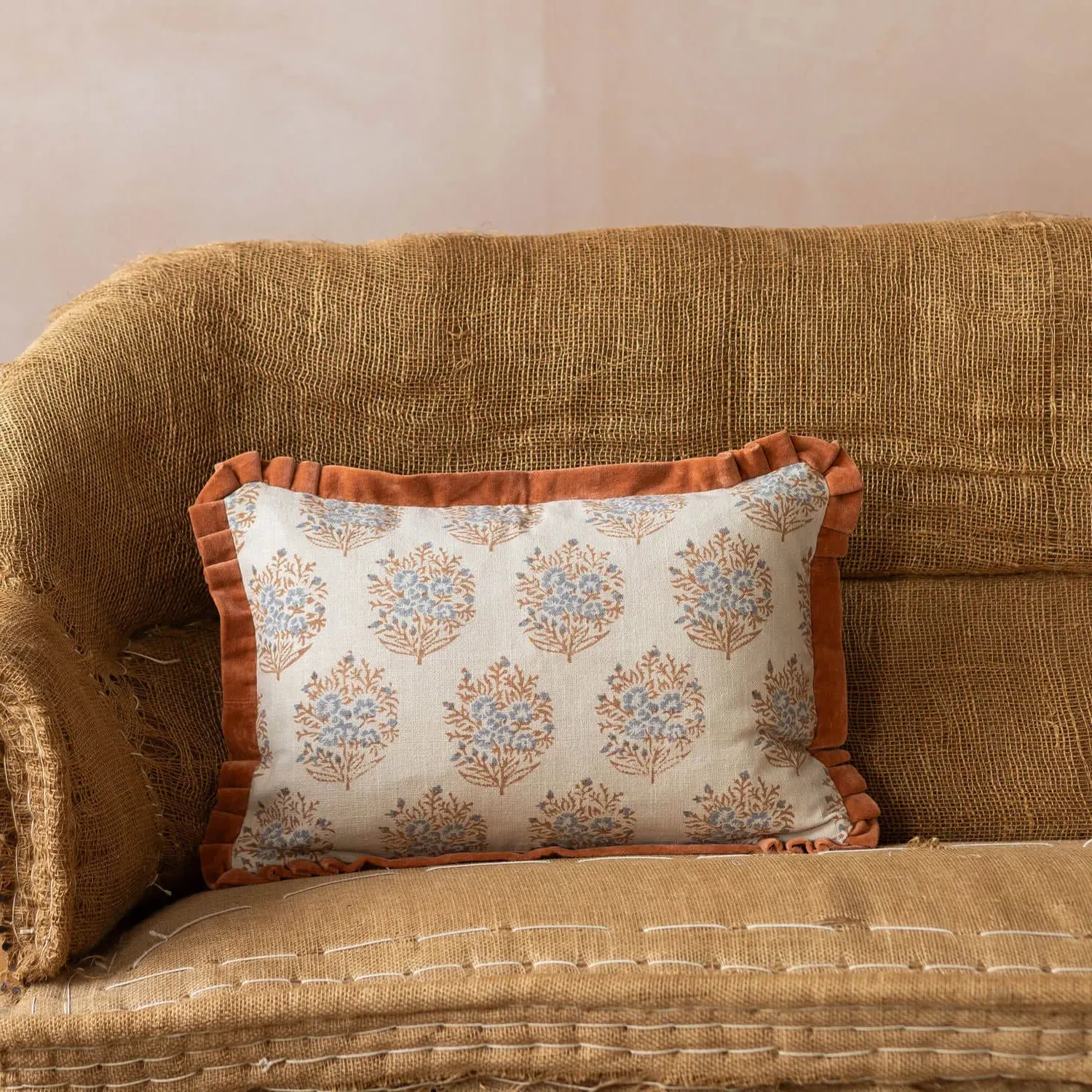 Calantha Small Rectangular Cushion - Cotton