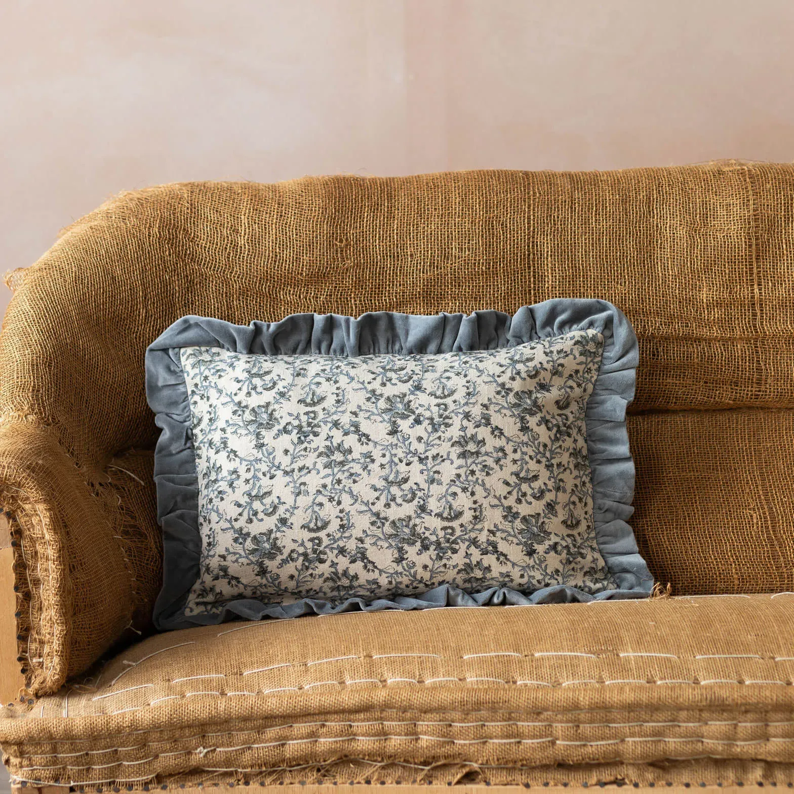 Calantha Small Rectangular Cushion - Cotton