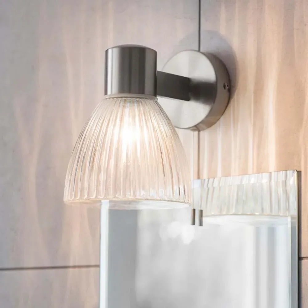 Campden Bathroom Wall Light - Satin Nickel image