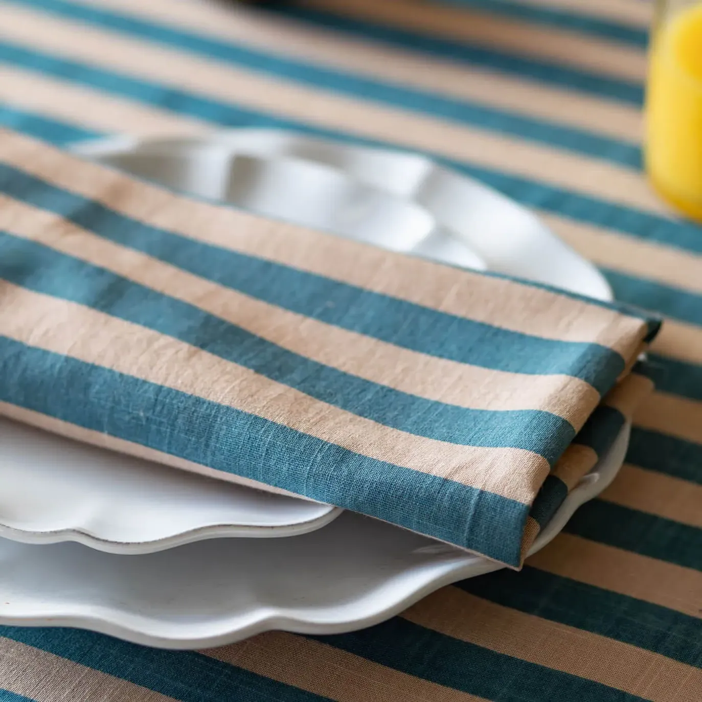 Candy Stripe Napkin - Blue