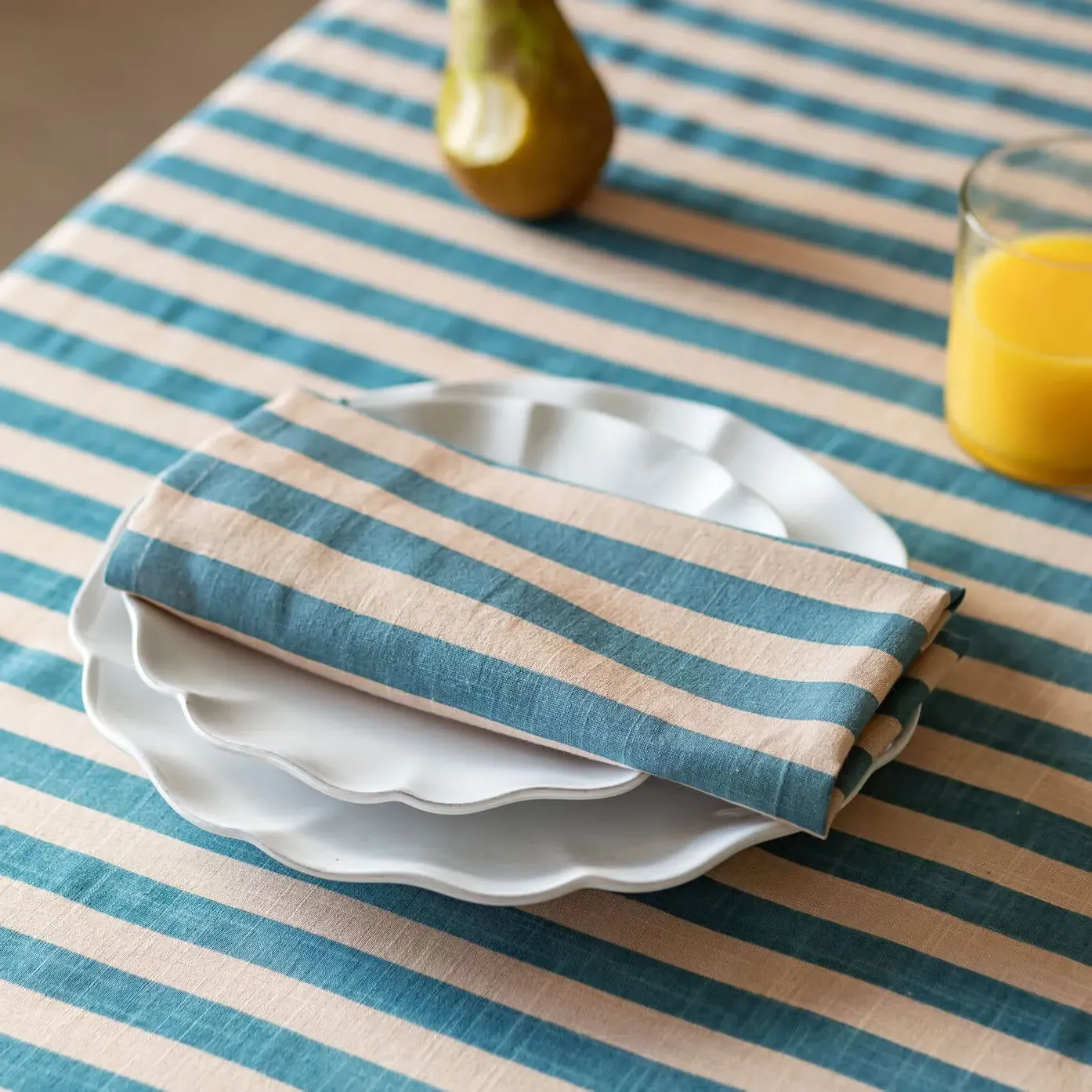Candy Stripe Napkin - Blue image
