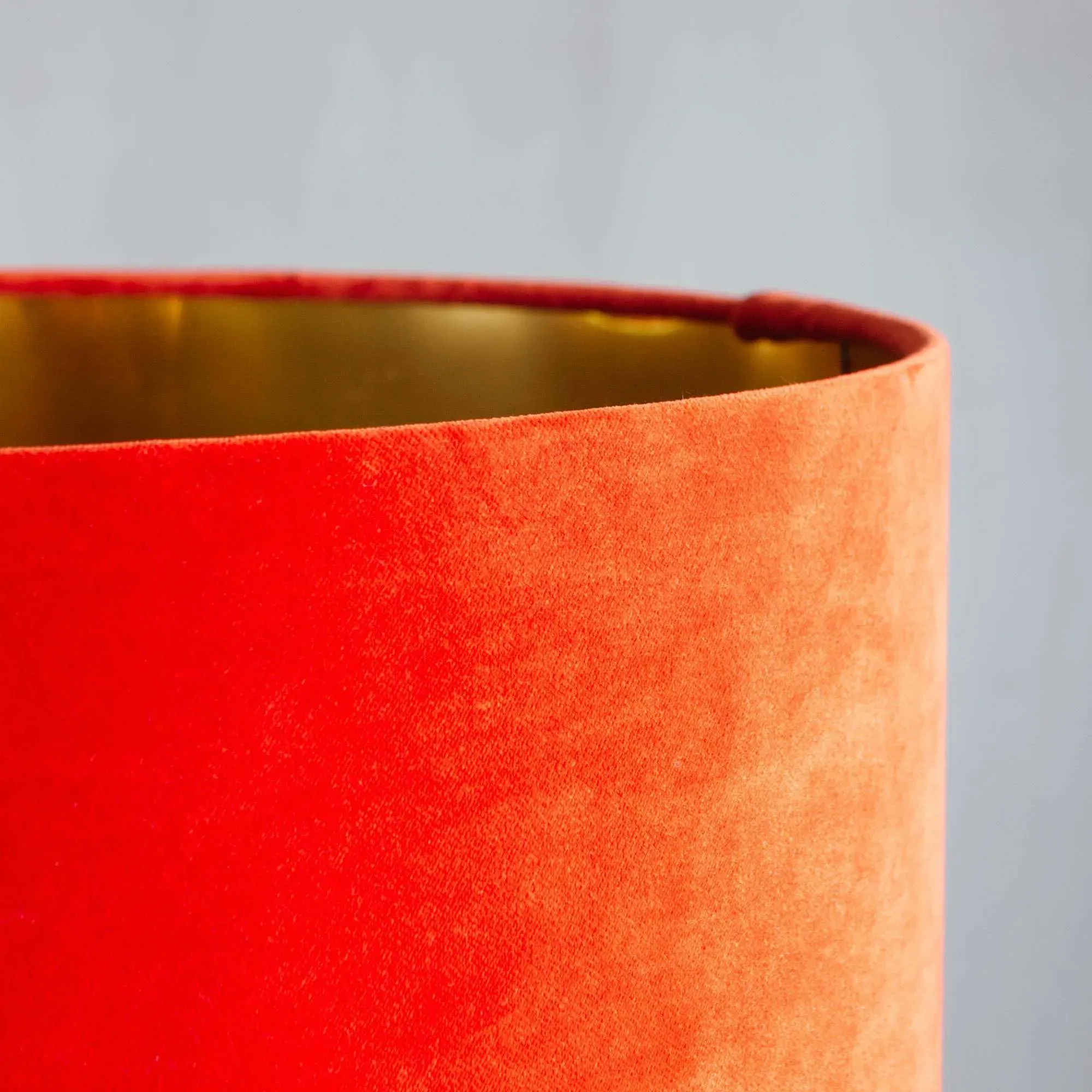 Carnelian 14 Inch Retro Lamp Shade - Carnelian, Velvet