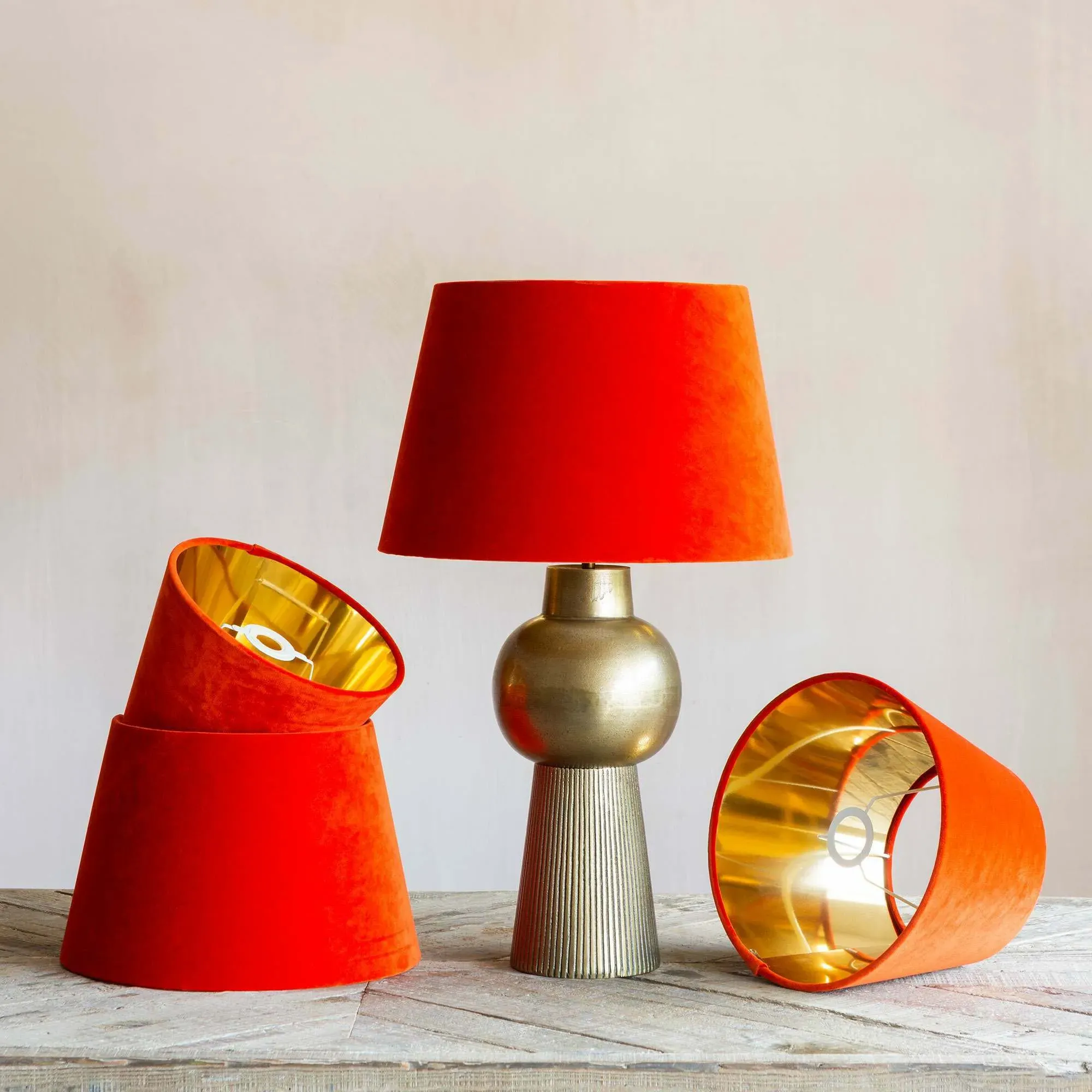Carnelian 16 Inch Retro Lamp Shade - Carnelian, Velvet
