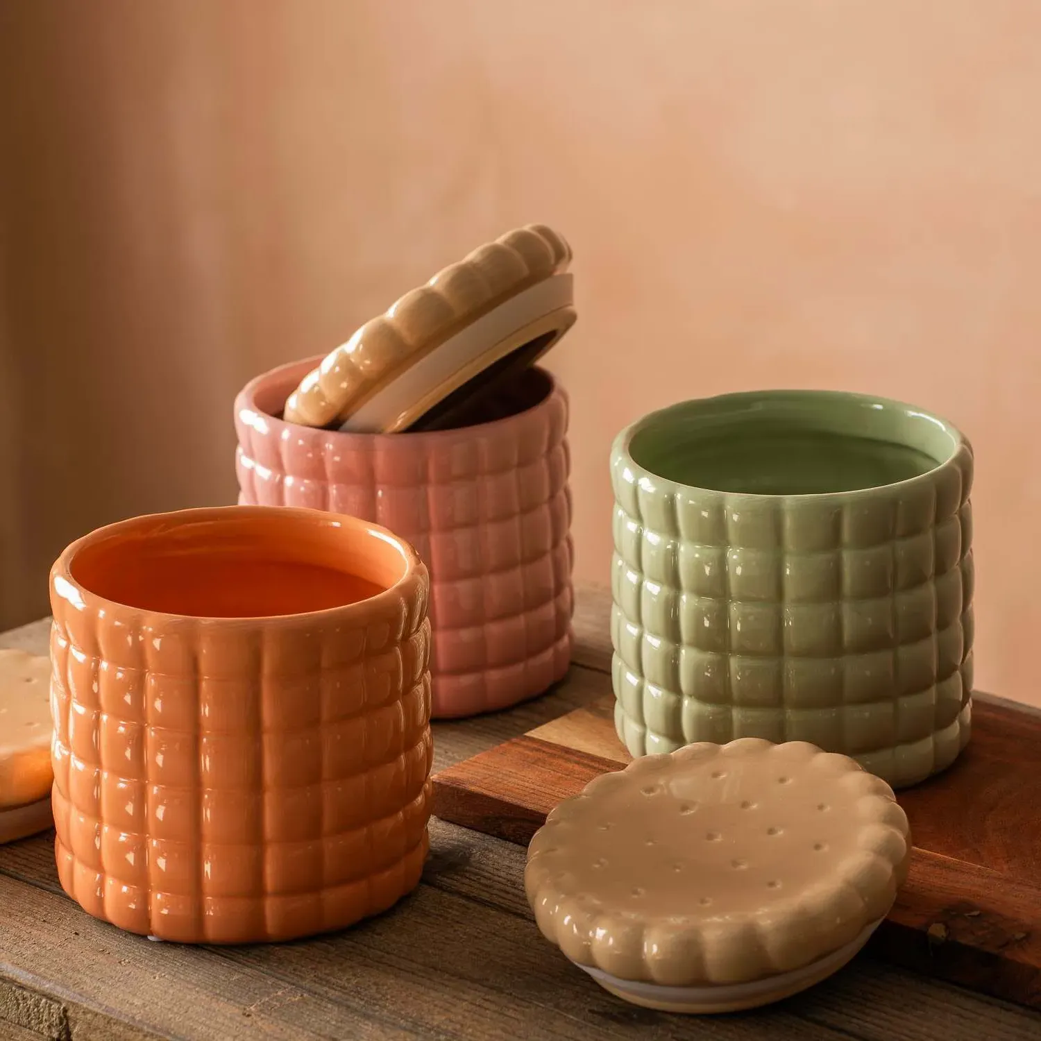 Ceramic Cookie Jar - Orange