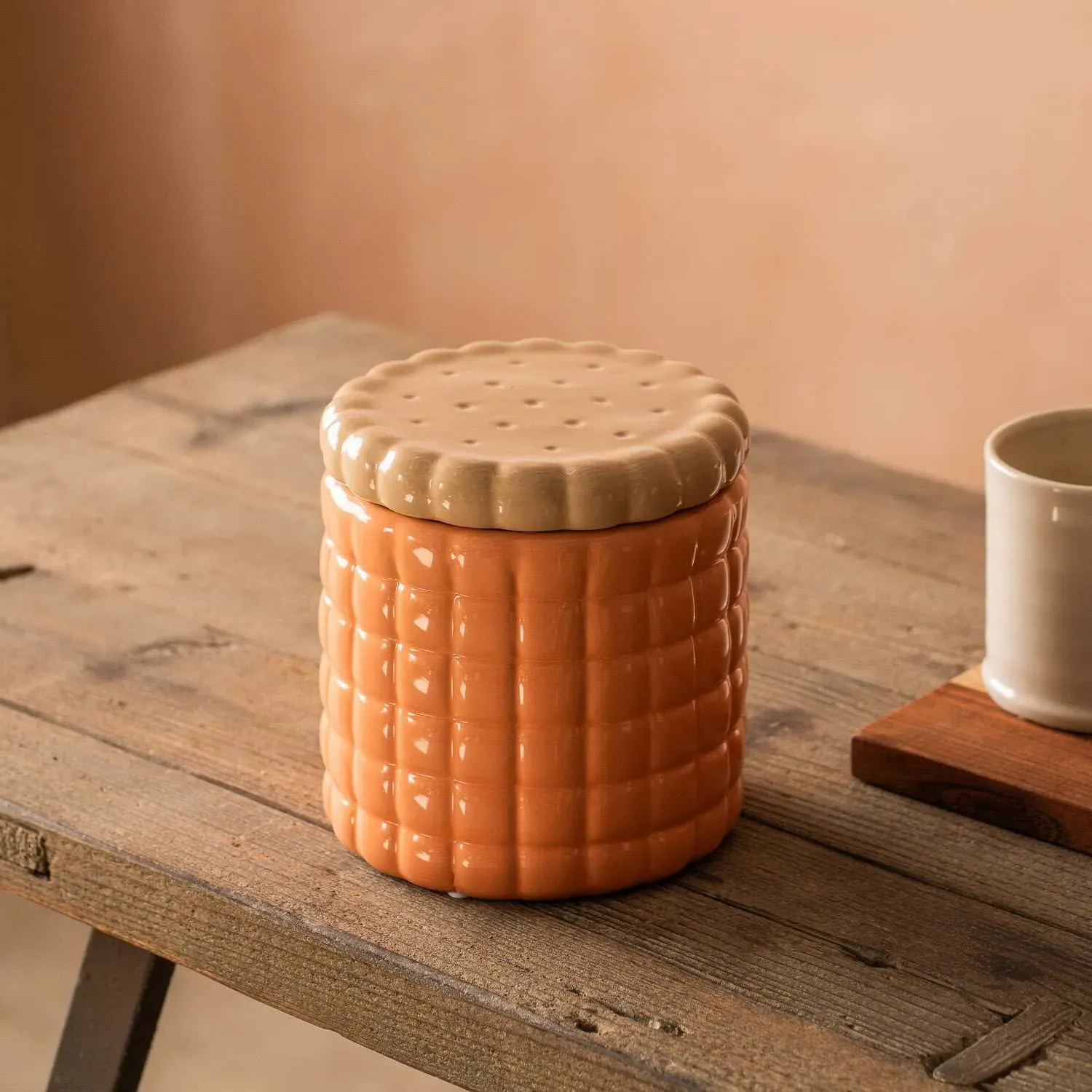 Ceramic Cookie Jar - Orange