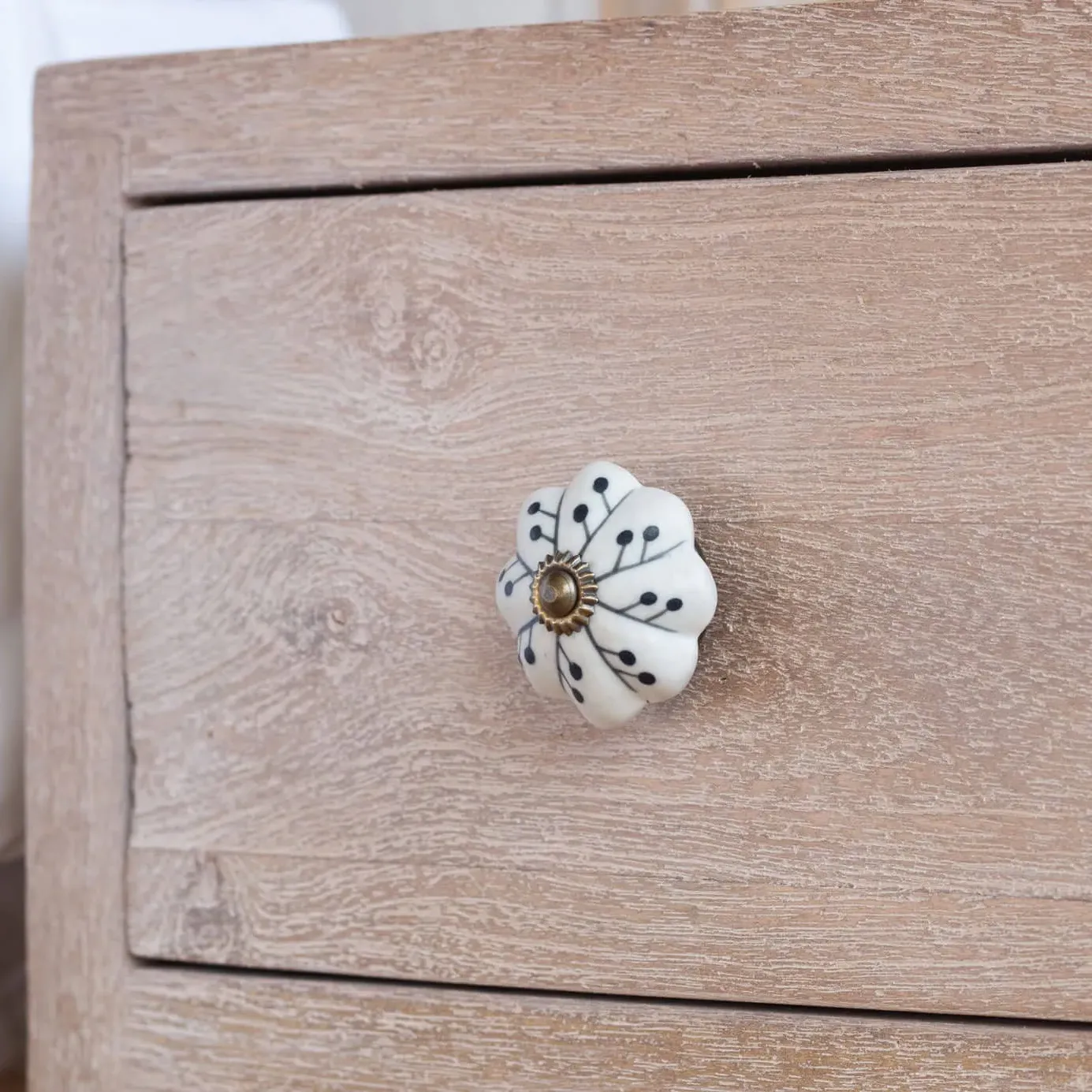 Ceramic Matte Patterned Hand-painted Knob