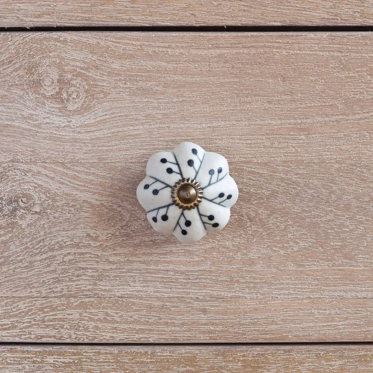 Ceramic Matte Patterned Hand-painted Knob