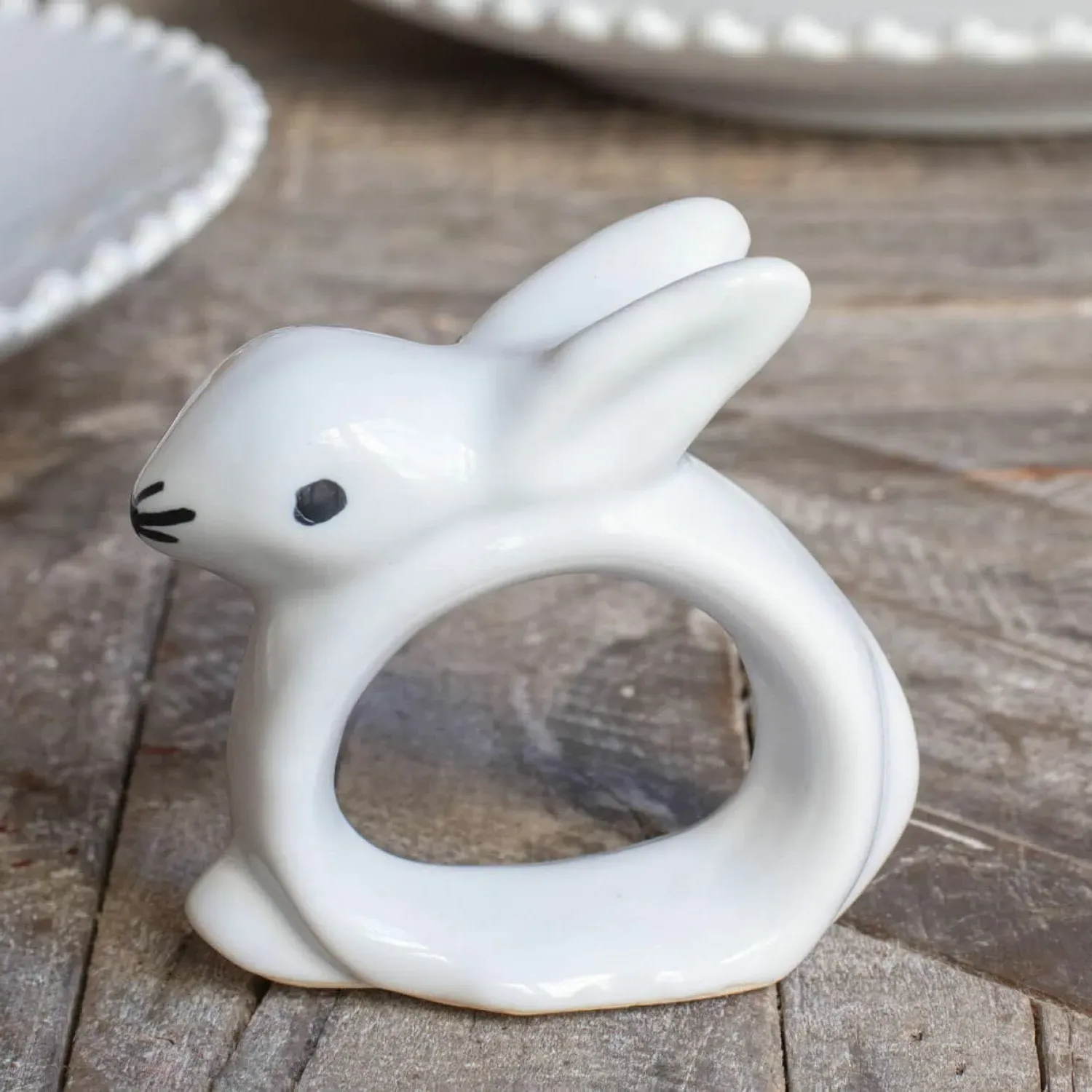 Ceramic Rabbit Napkin Ring