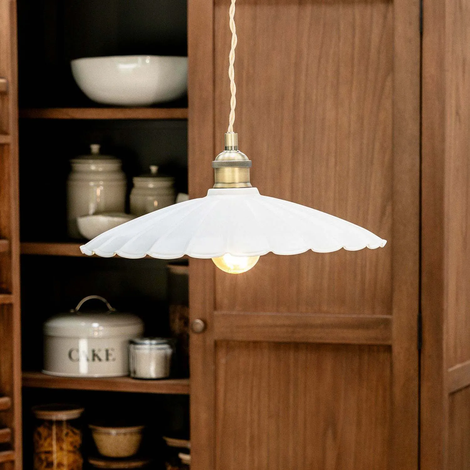 Chalk Large Pendant Light - White, Metal