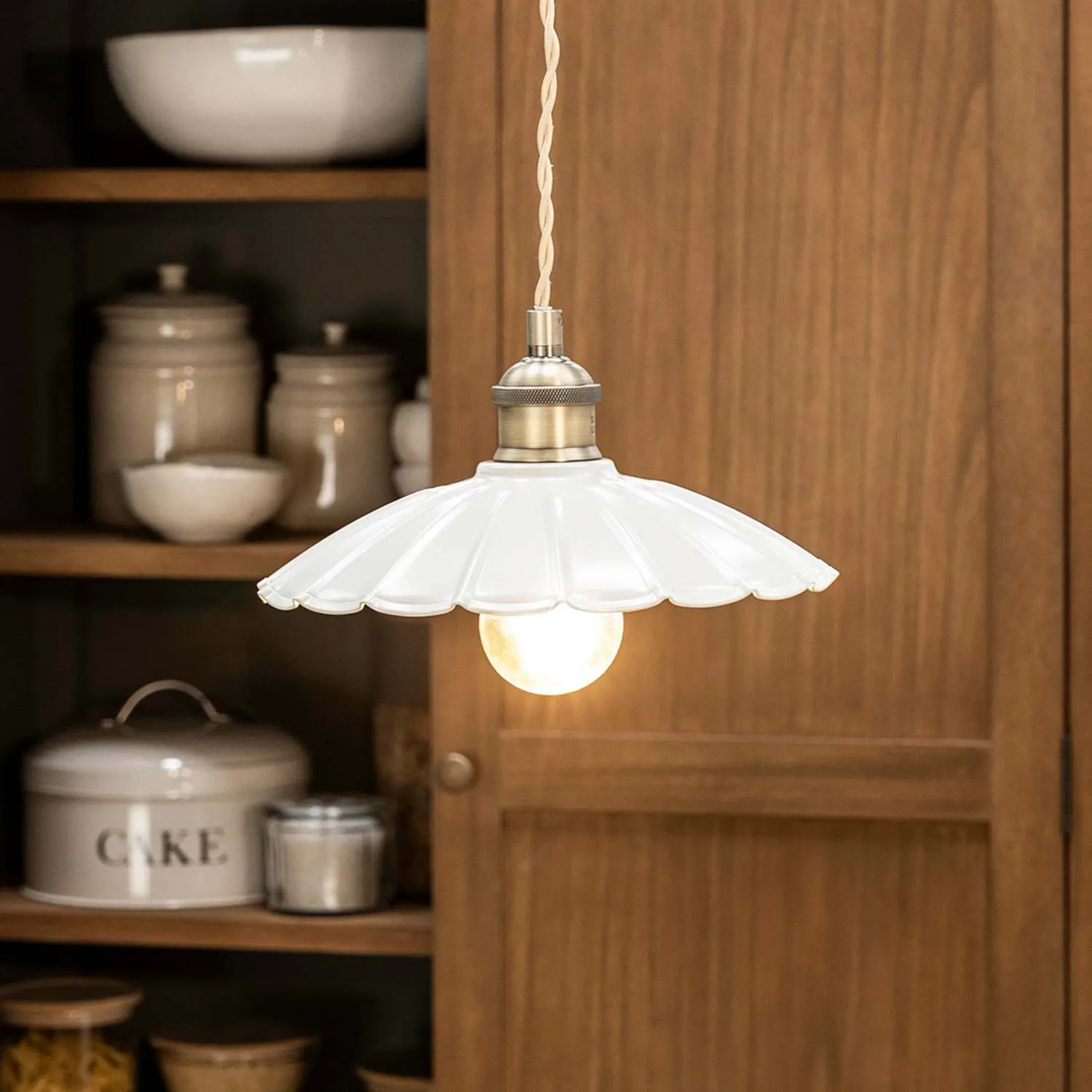 Chalk Small Pendant Light - White, Metal image