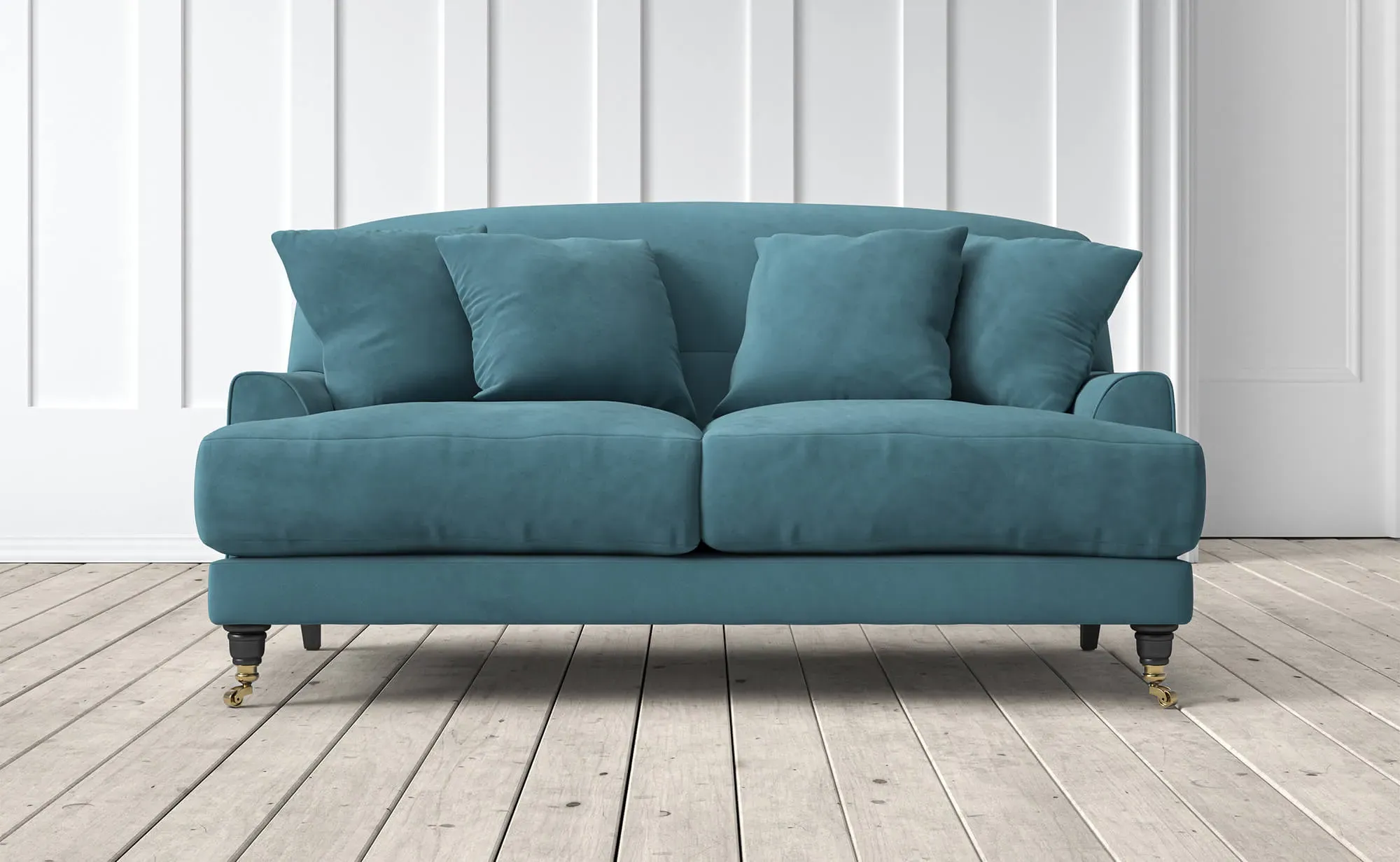 Chalmers 2-Seater Sofa - Airforce Blue, Velvet image