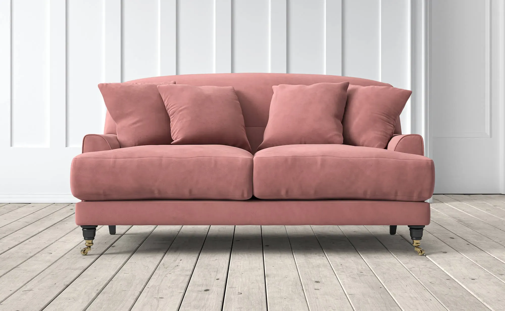 Chalmers 2-Seater Sofa - Rose, Velvet