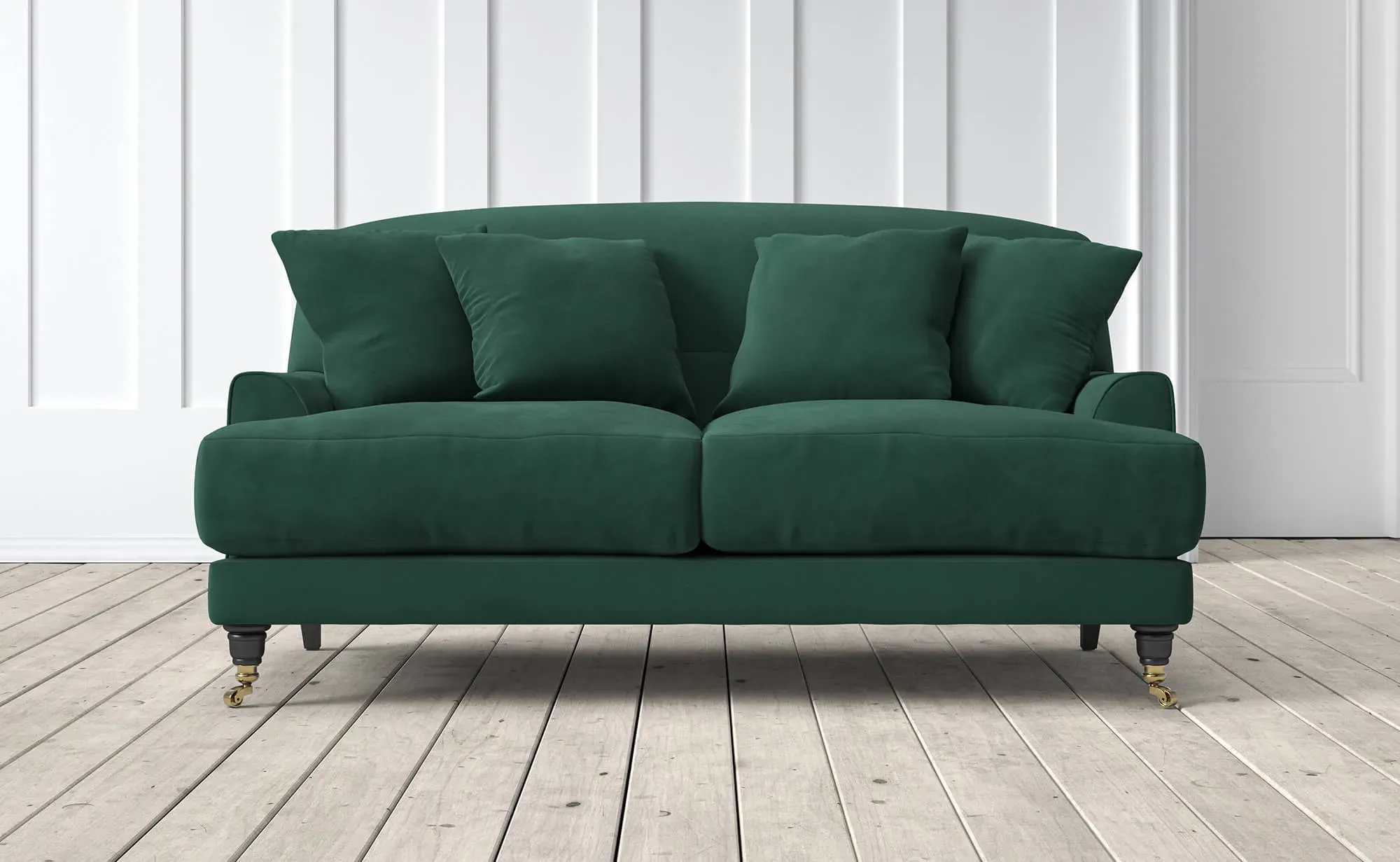 Chalmers 2-Seater Sofa - Teal, Velvet