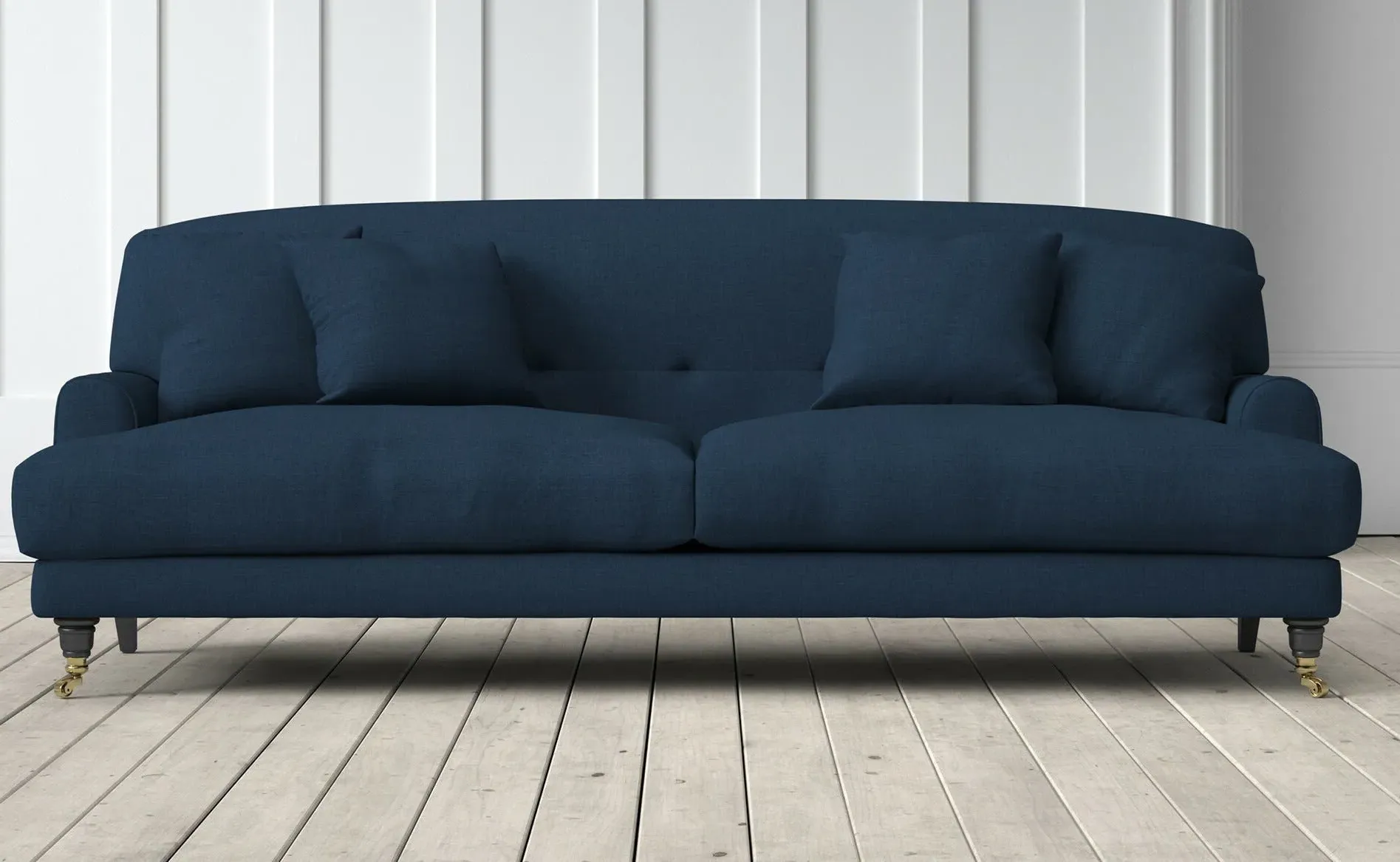 Chalmers 3-Seater Sofa - Indigo, Italian Linen