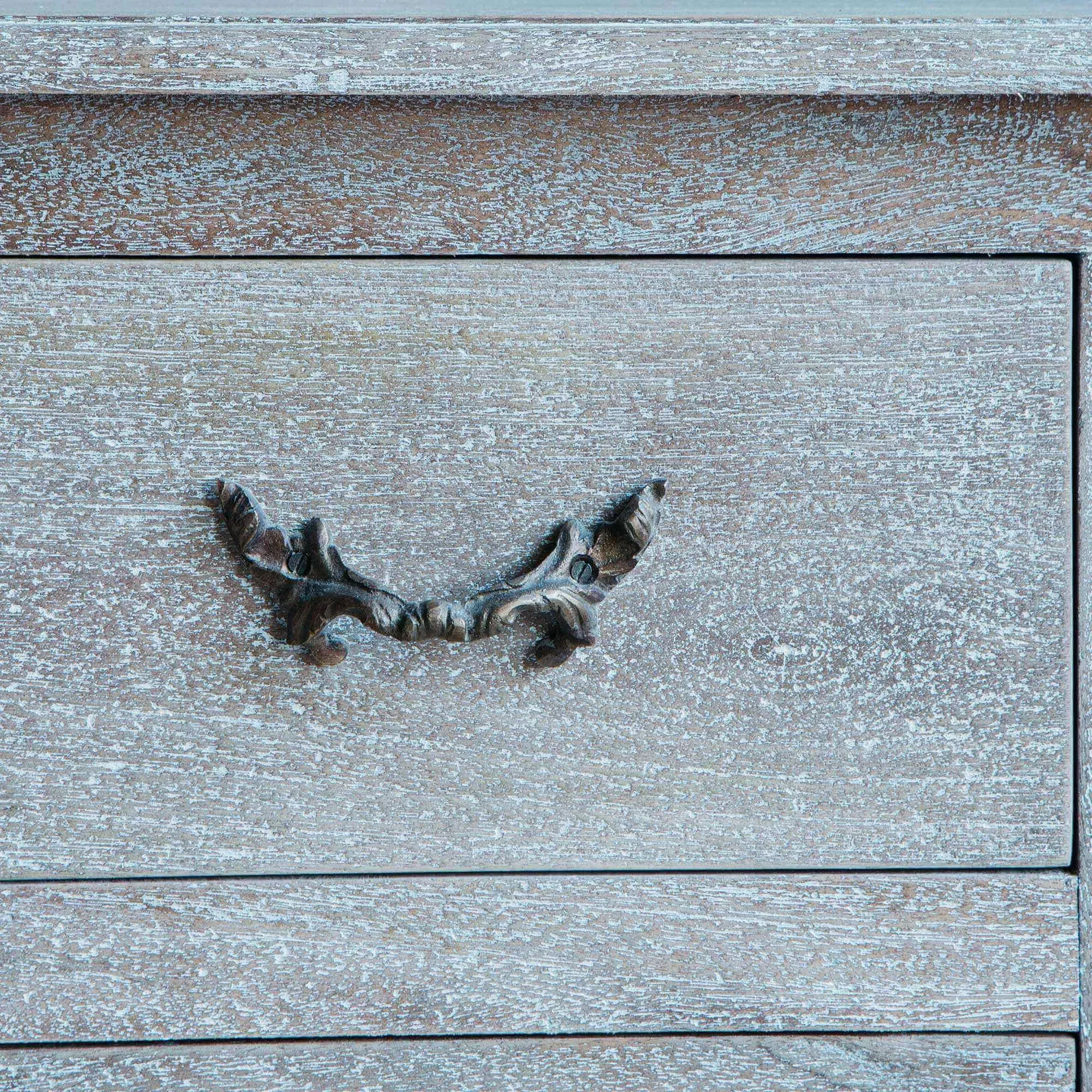 Chantilly Double Chest of Drawers - Whitewashed, Mango Wood