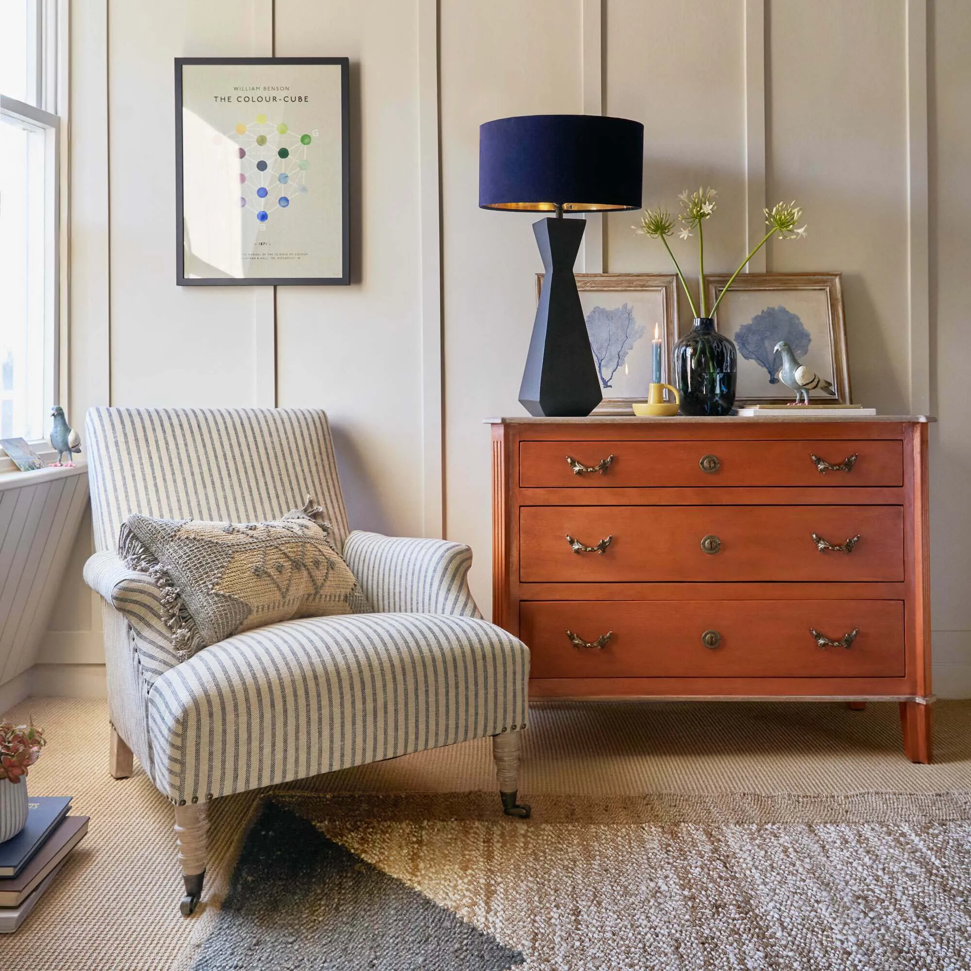 Chantilly Large Chest of Drawers - Coral, Mango Wood image