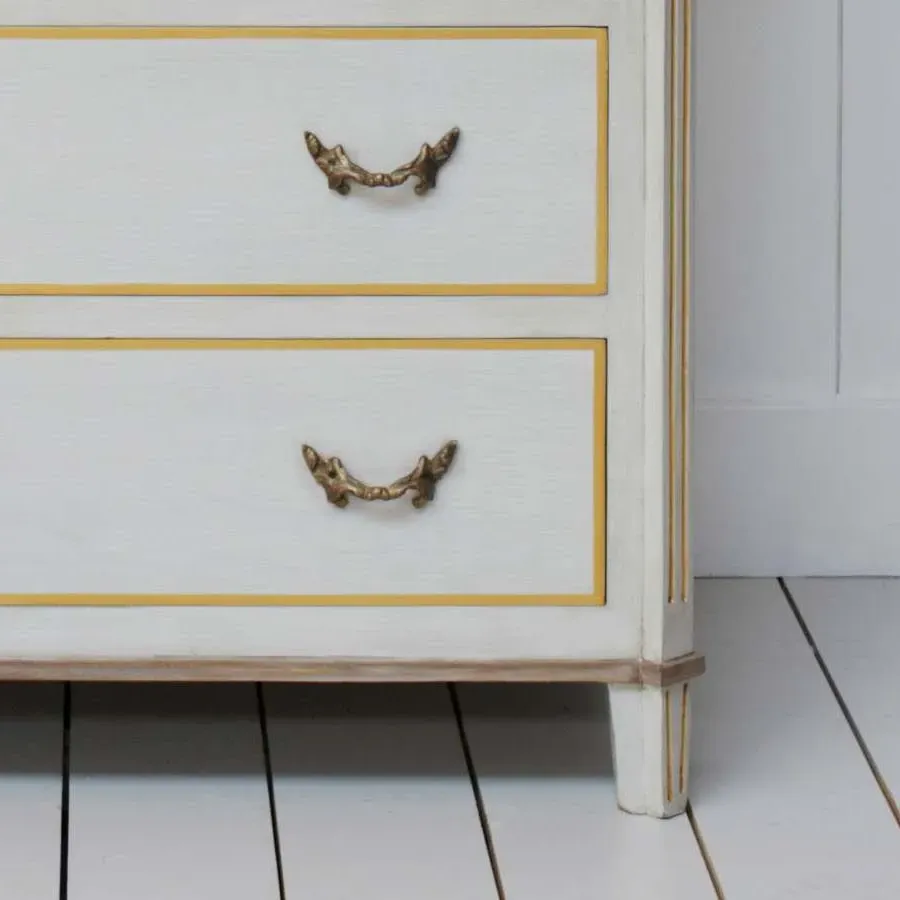 Chantilly Wardrobe with Mirror - Grey, Mango Wood