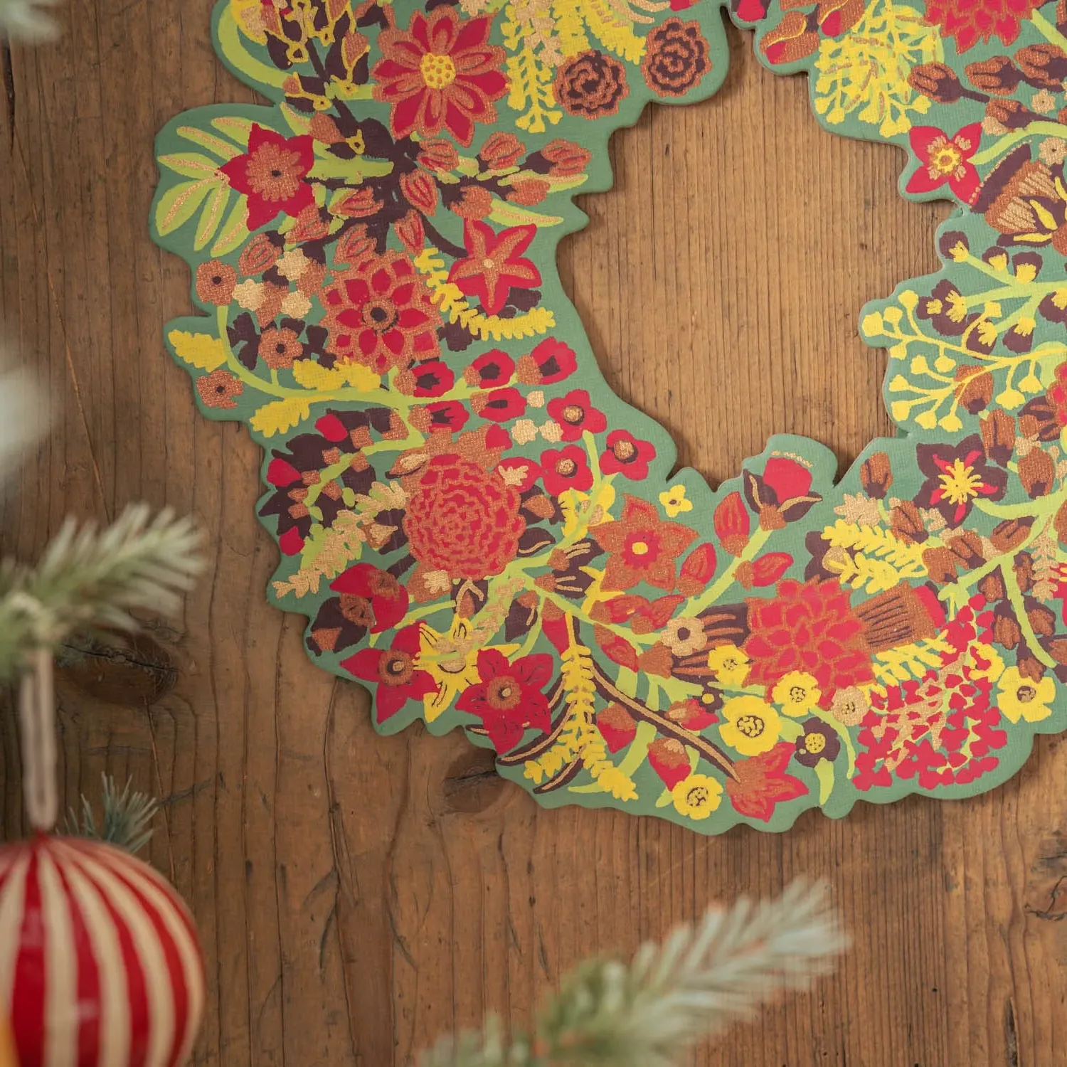 Christmas Foliage Wreath - Paper
