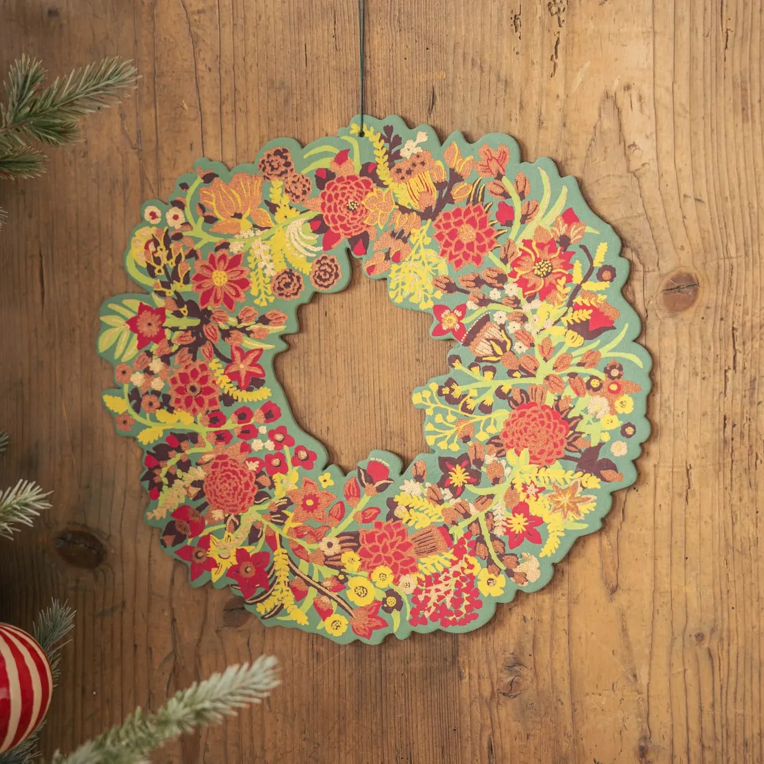 Christmas Foliage Wreath - Paper image
