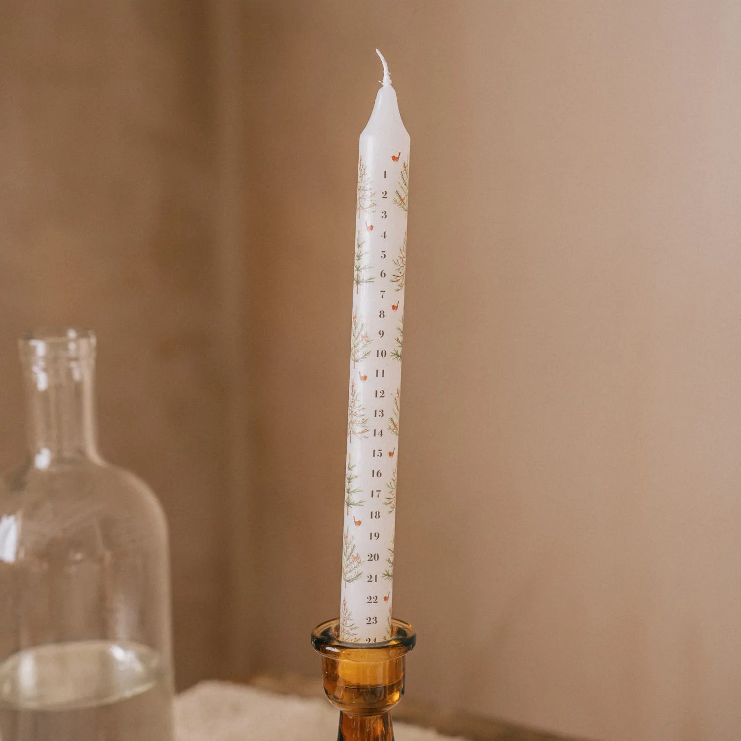 Christmas Tree Advent Candle - Paraffin Wax