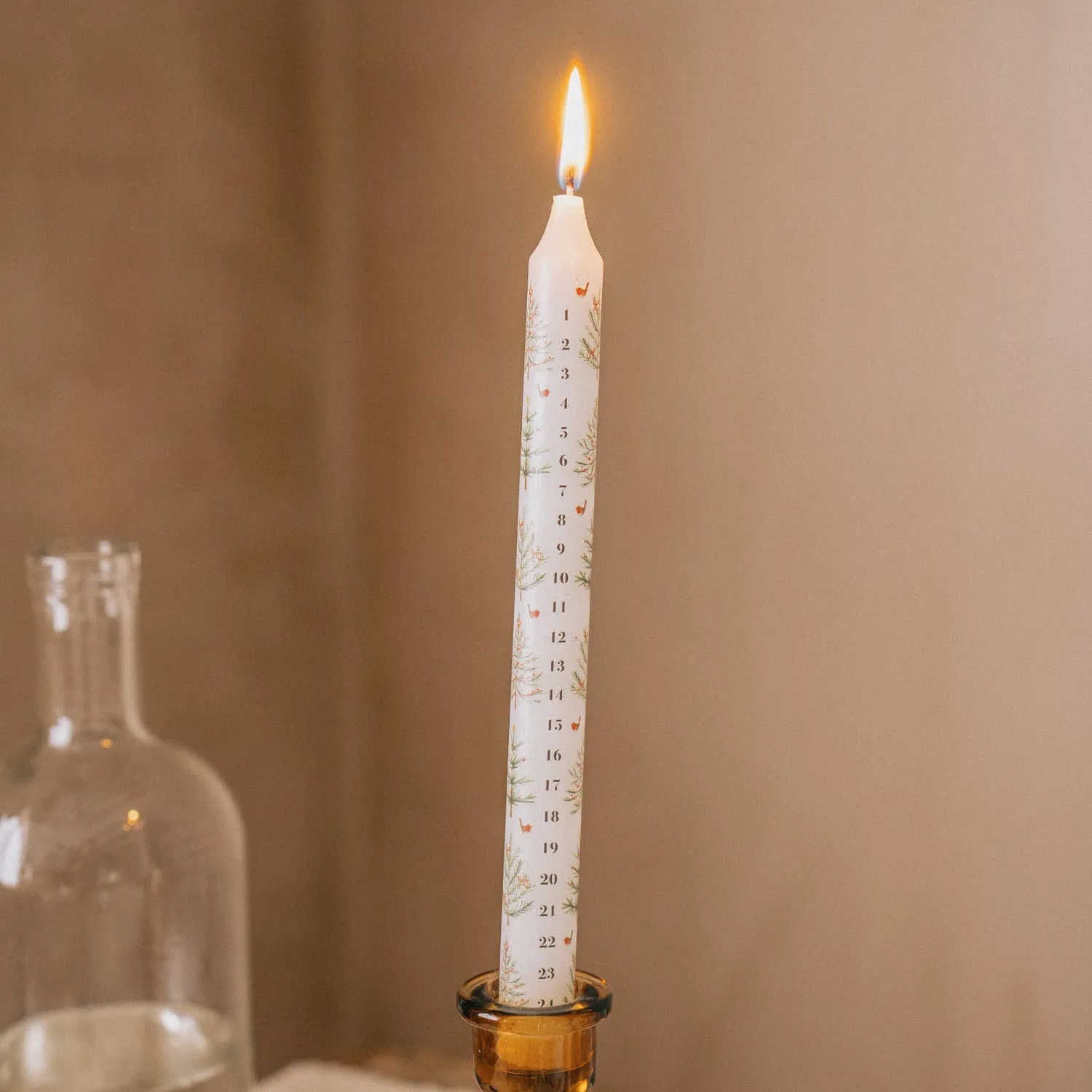 Christmas Tree Advent Candle - Paraffin Wax image
