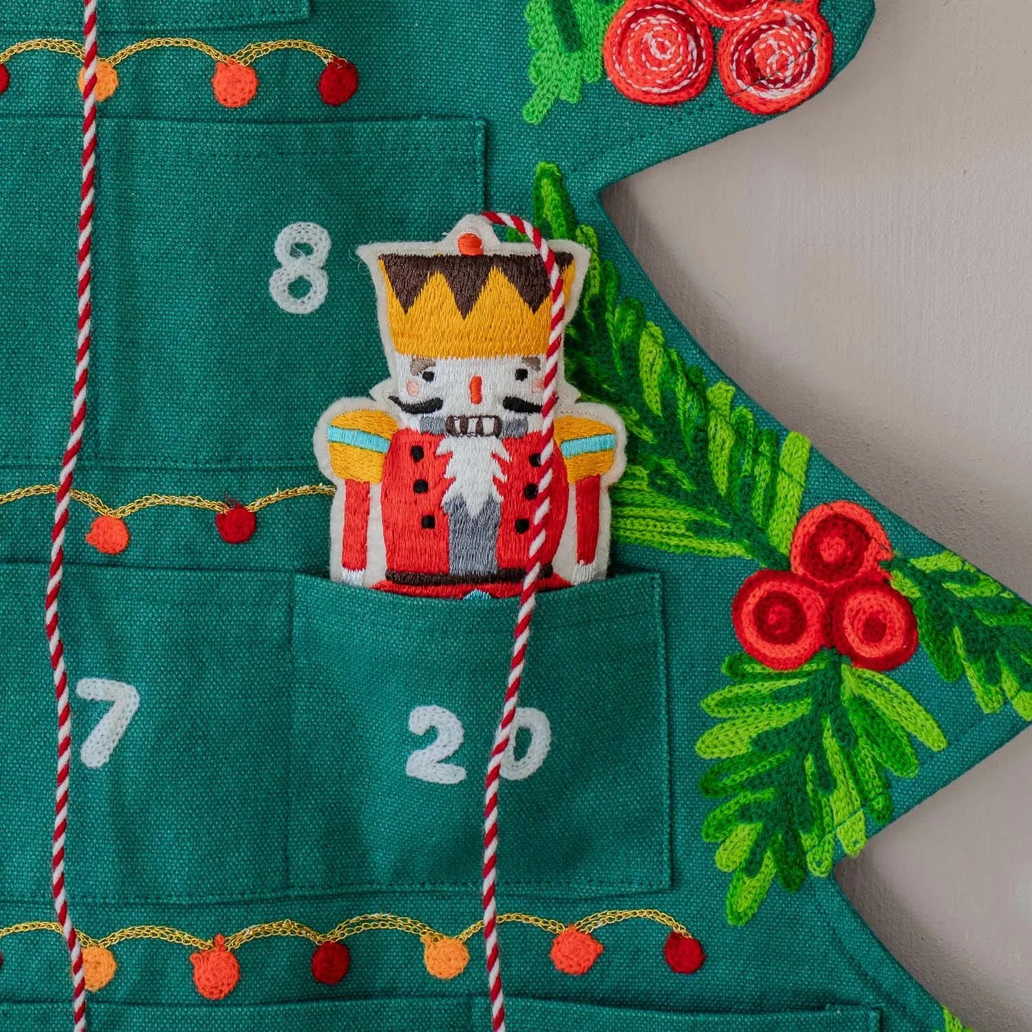 Christmas Tree Hanging Advent Calendar - Cotton Canvas