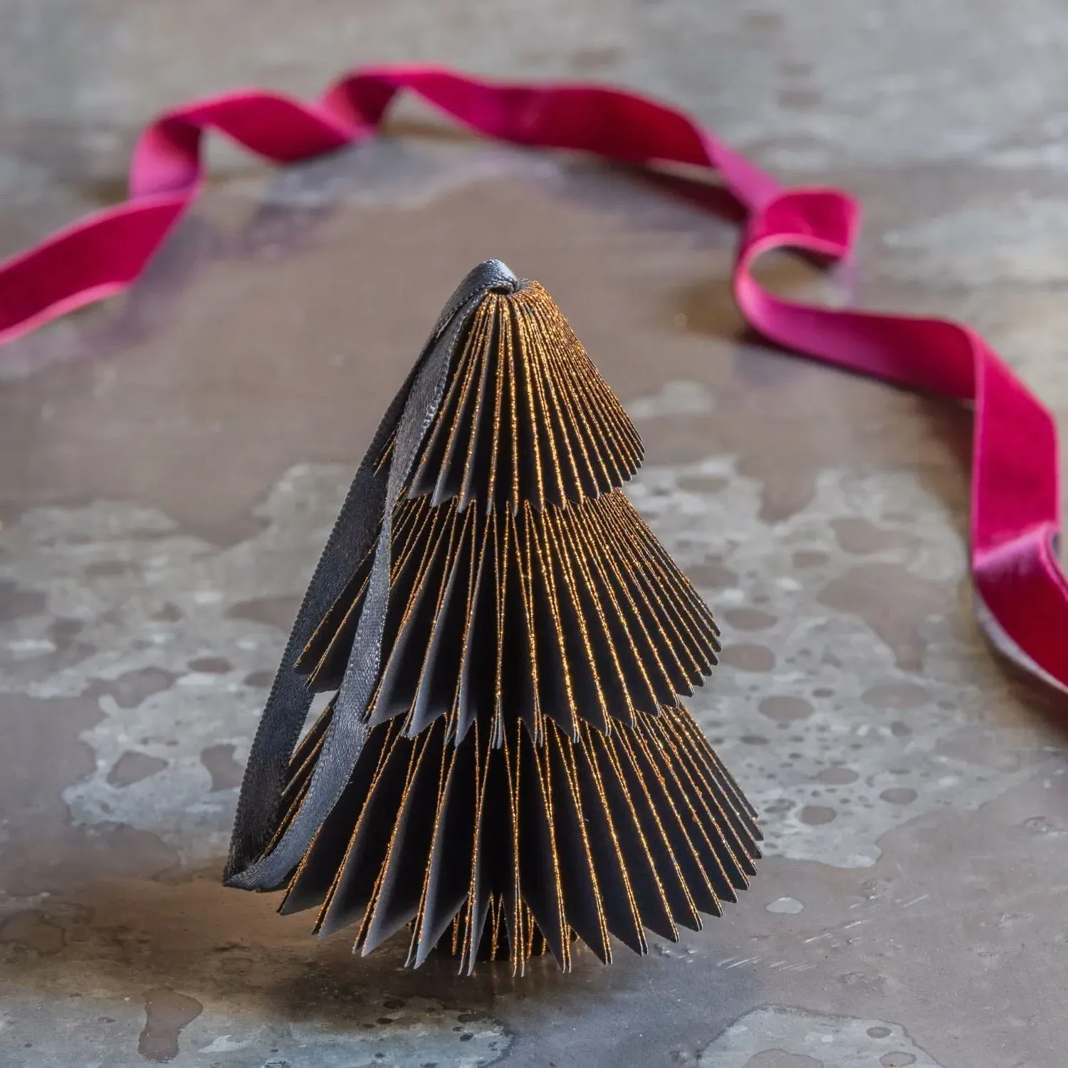 Christmas Tree Honeycomb Decoration - Cream, Paper