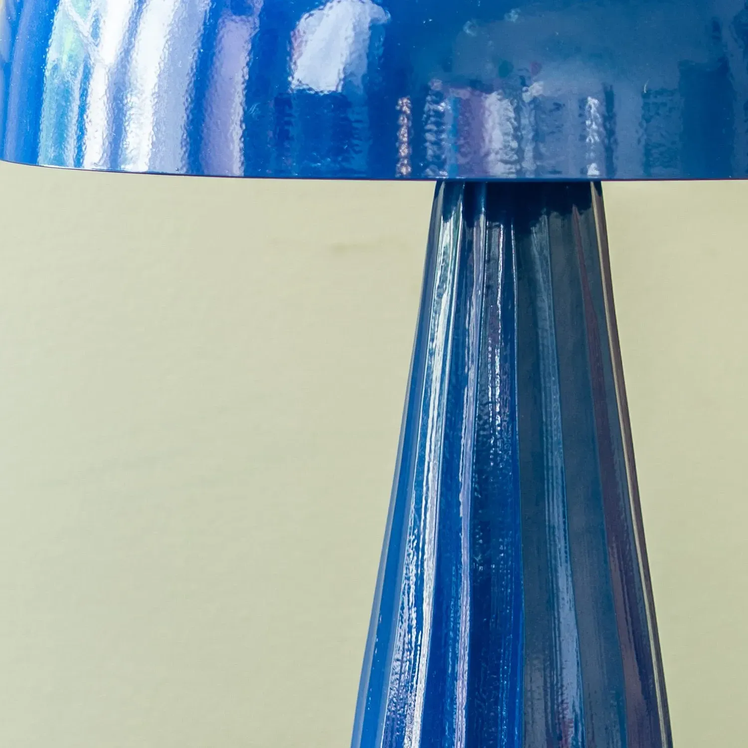 Claudia Domed Table Lamp - Blue, Iron