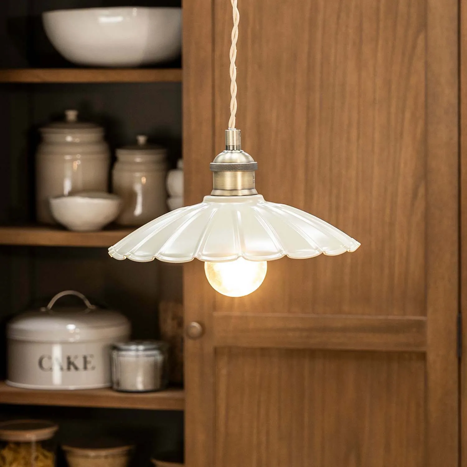 Clay Small Pendant Light - Light Beige, Metal image