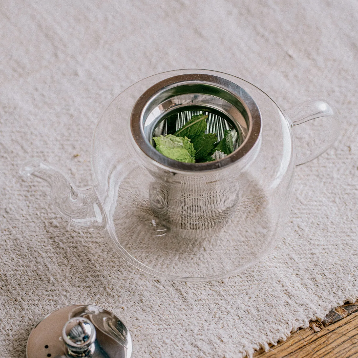 Clear Glass Tea Pot with Infuser - Glass, Stainless Steel
