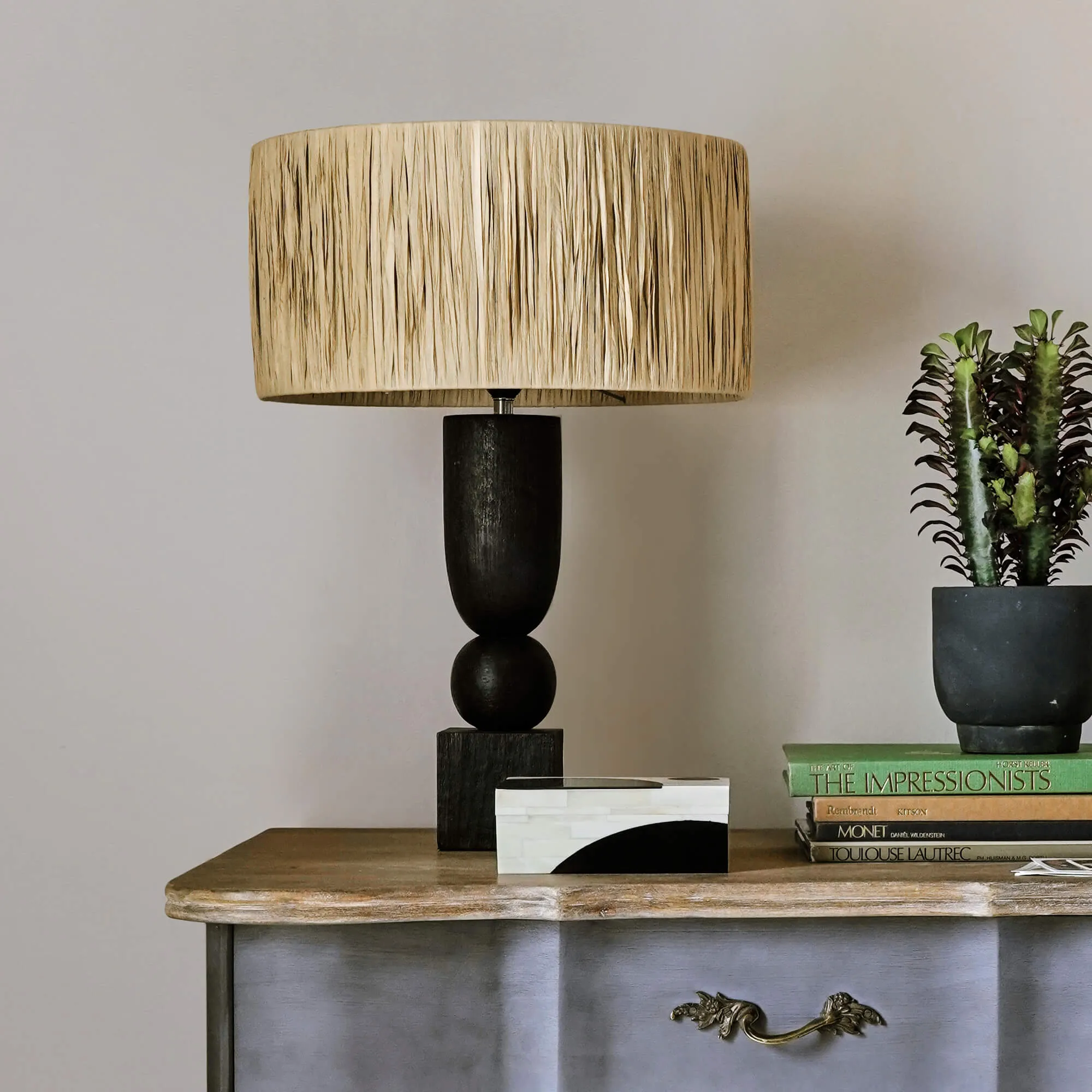 Clemance Sculptural Table Lamp - Wood image
