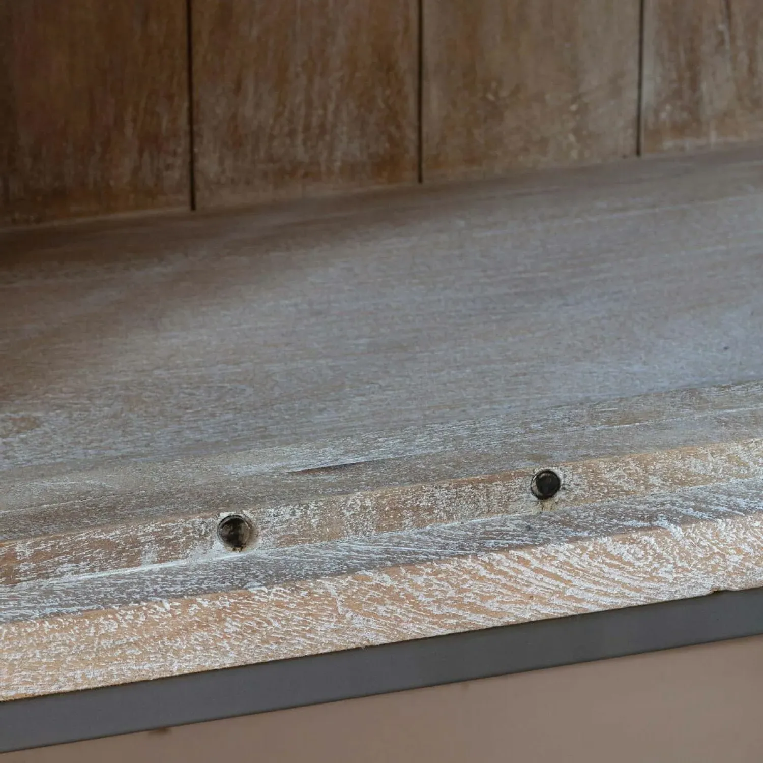 Clemens Wooden and Glass Cabinet - Black, Mango Wood