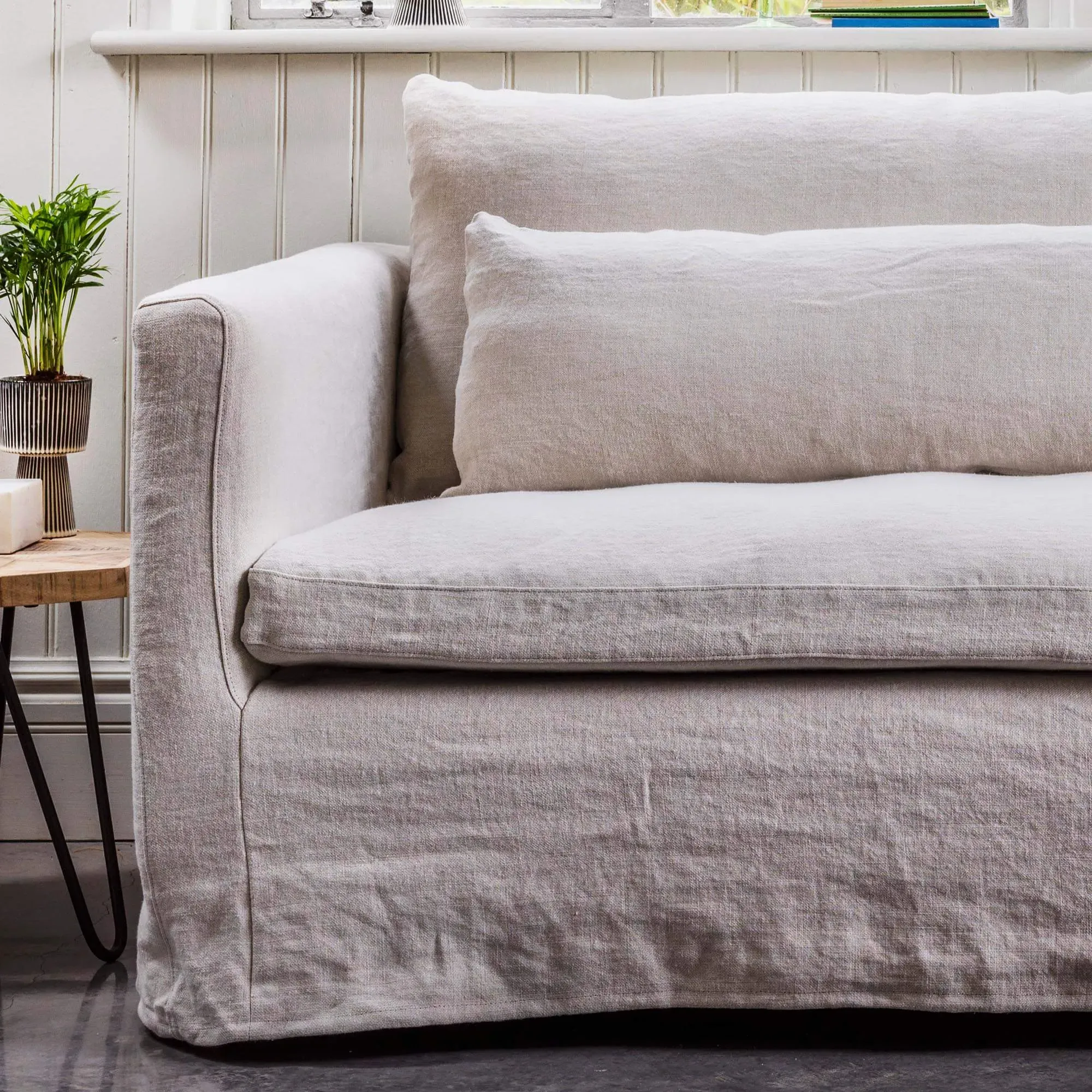 Clementine 3-Seater Sofa - Natural, Belgian Linen